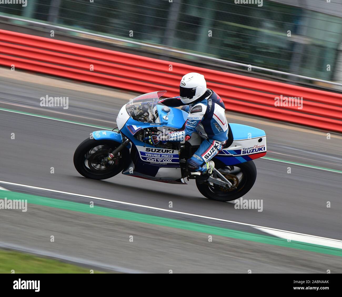 John Reynolds, Suzuki GSX-R1000, le Silverstone Classic, juillet 2019, Silverstone, circuit classique, les voitures de course, la compétition, les voitures de course historiques, Banque D'Images