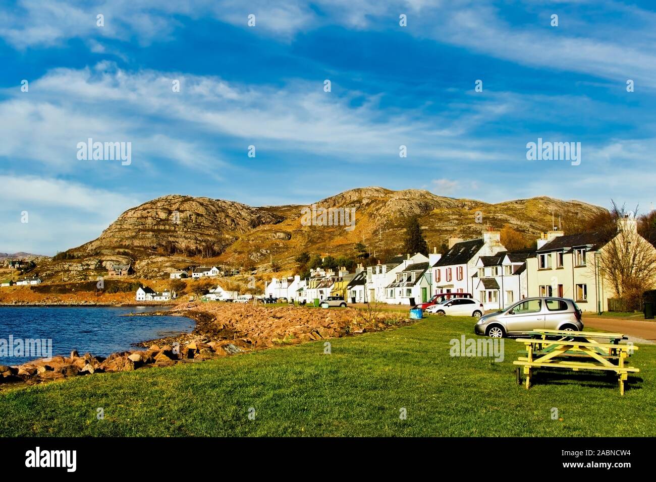 Shieldaig Village, Wester Ross, Scotland. Banque D'Images