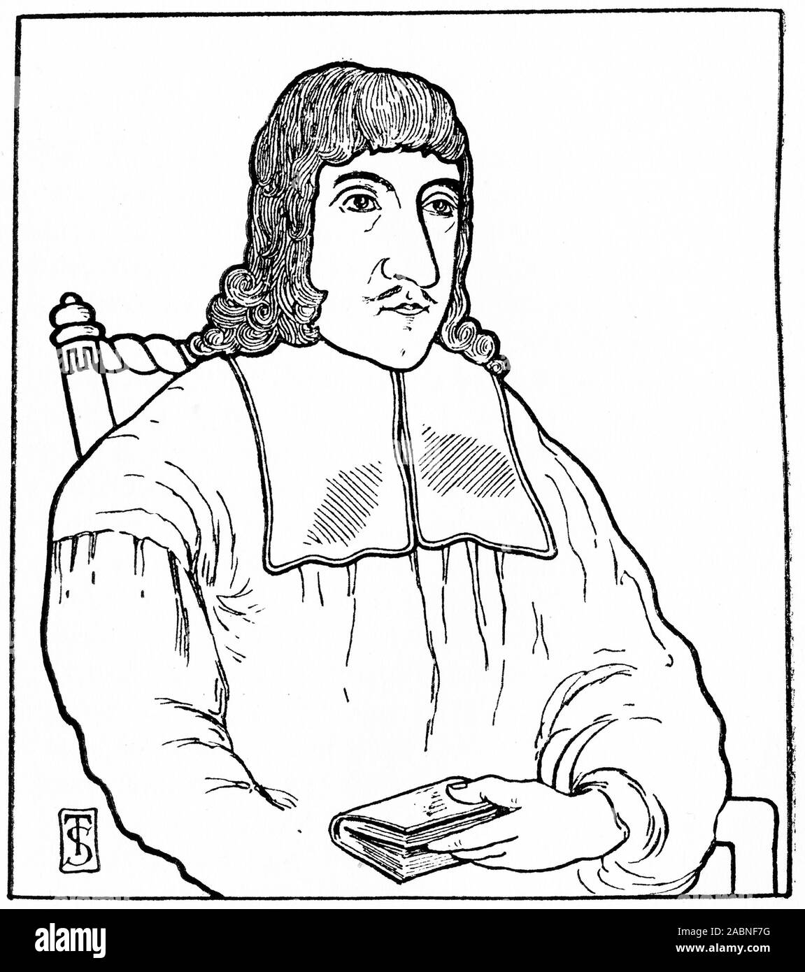 Portrait gravé de James Guthrie (1612 ? - 1661) ministre presbytérien écossais. Cromwell l'a appelé 'le petit homme qui n'aurait pas avant." Il a été exempté de l'réhabilitation à la restauration de la monarchie, essayé sur six accusations, et pendu à Édimbourg. Banque D'Images