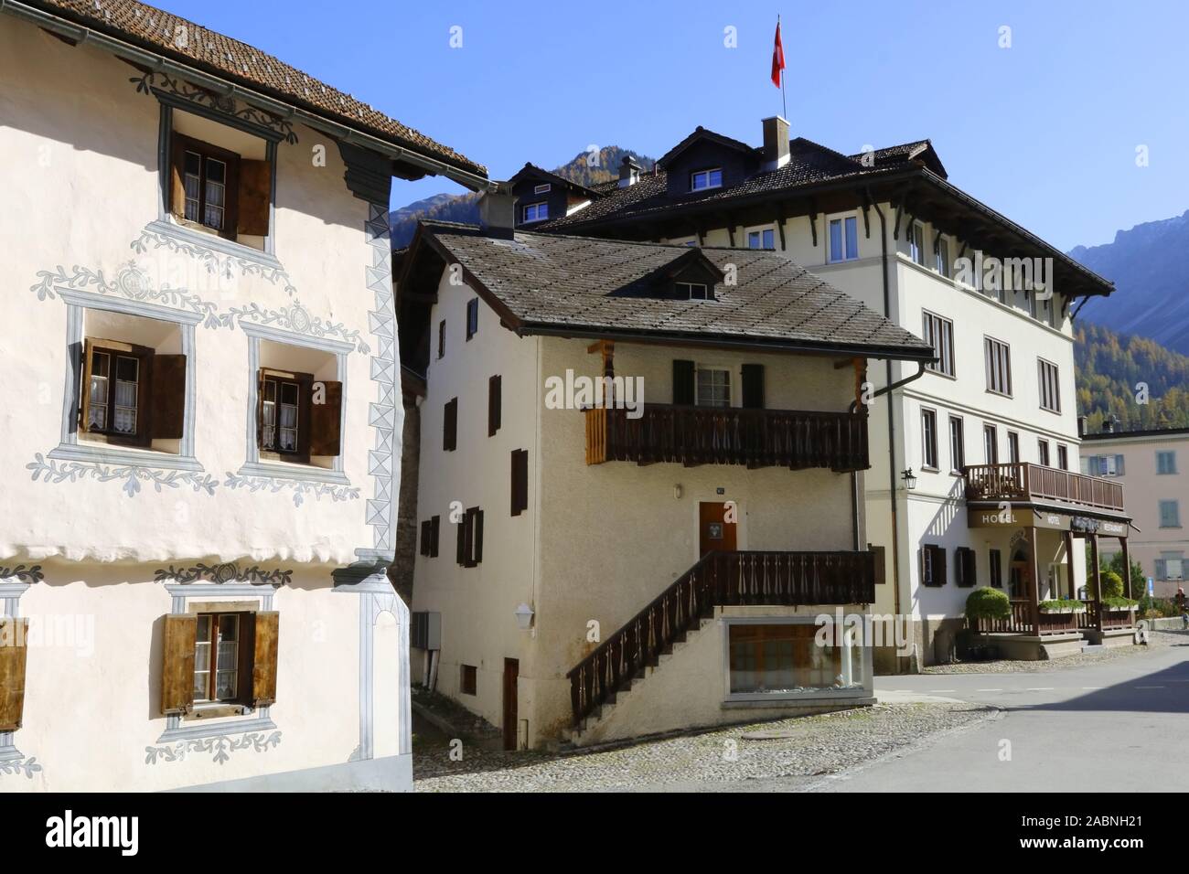 Bergün/Bravuogn im Albulatal Banque D'Images