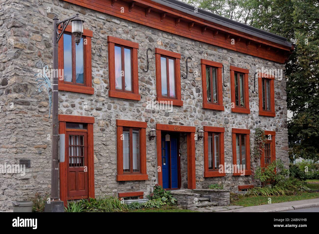Le 18ème siècle l'Auberge Heney Inn sur le boulevard Saint-Joseph, à Lachine, Montréal, Québec, Canada Banque D'Images