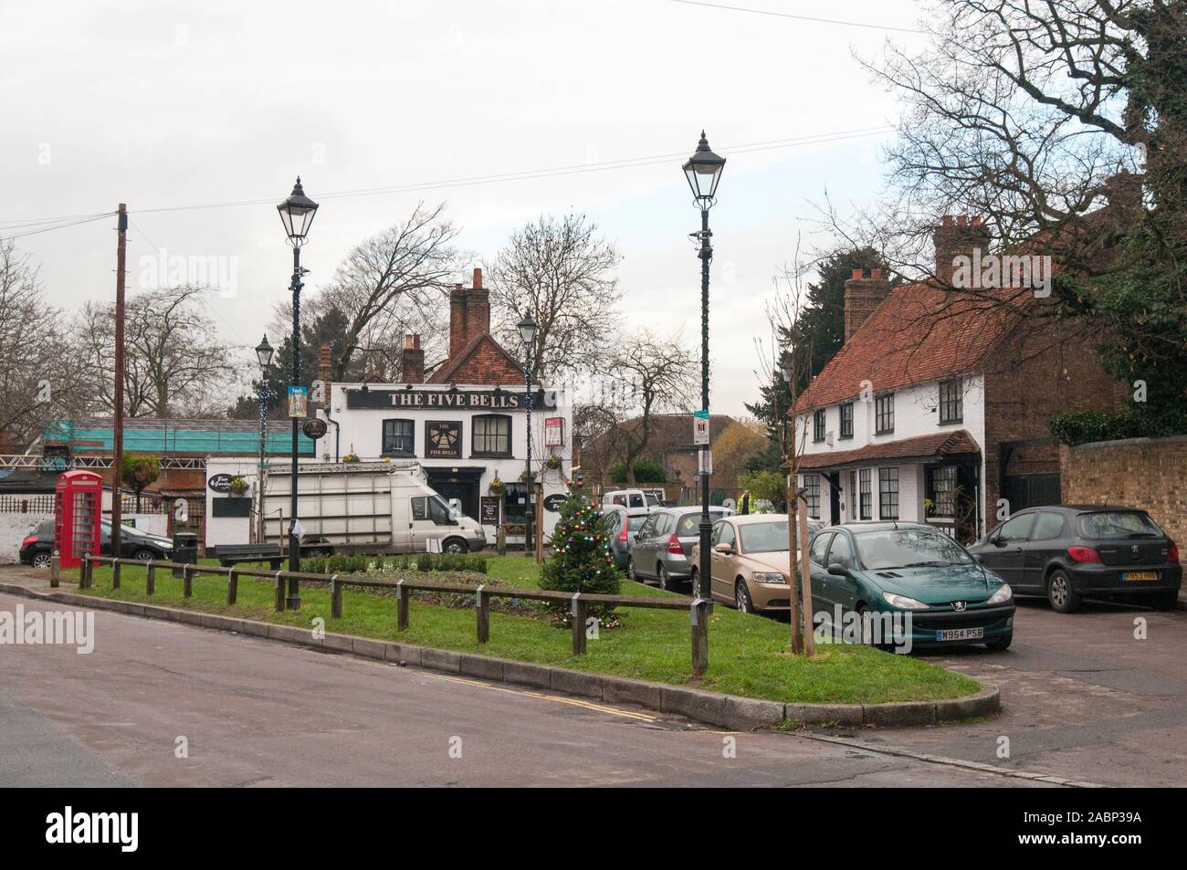 Village de l'ouest de Londres, près de l'aéroport d'Heathrow Harmondsworth.Le village sera gravement affecté par un projet d'une troisième piste. Banque D'Images