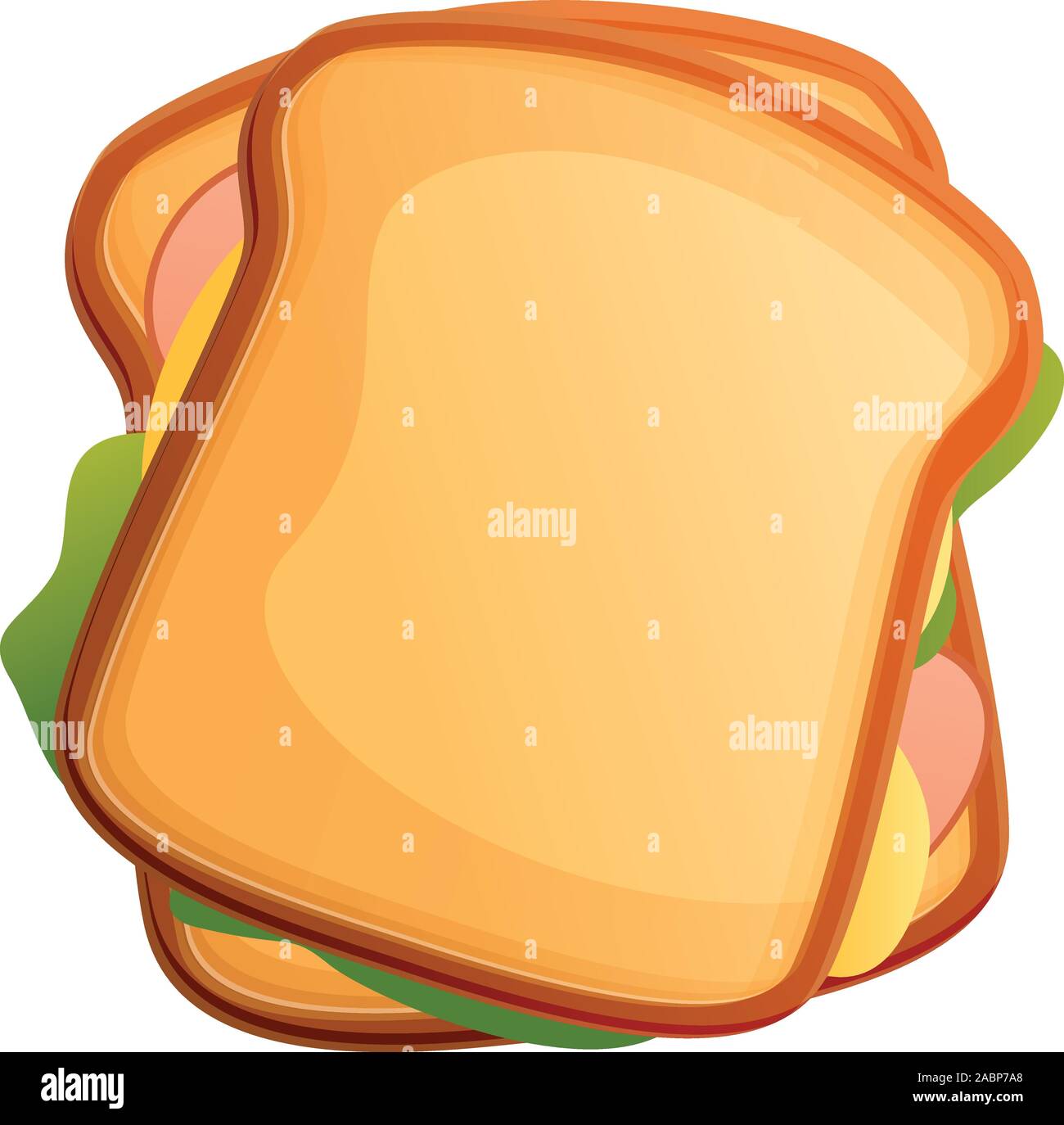 Déjeuner à l'école toast icône. L'école de dessin animé le déjeuner toast vector icône pour web design isolé sur fond blanc Illustration de Vecteur