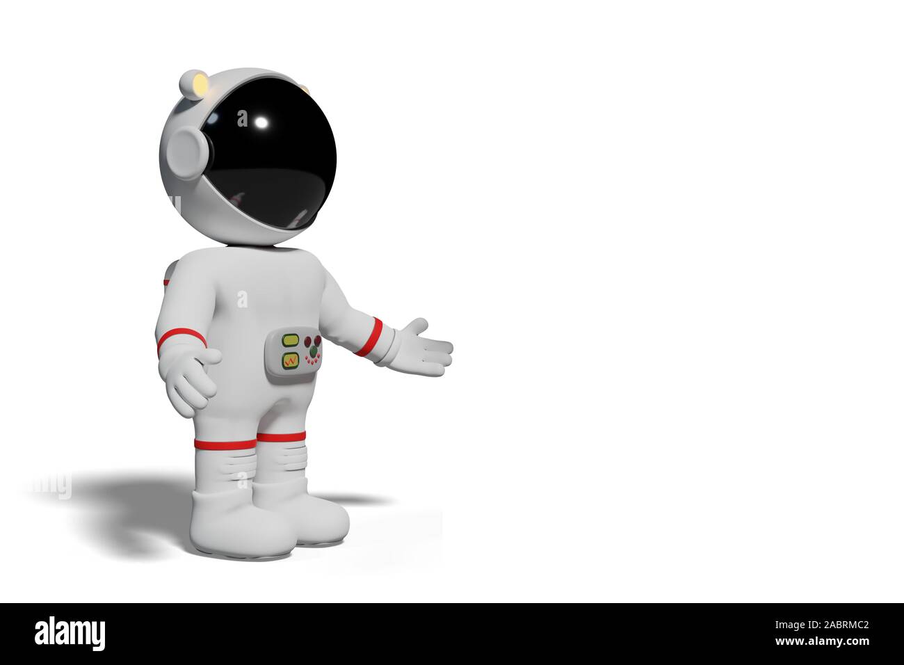Astronaute, dessins animés en 3d man presenting Banque D'Images
