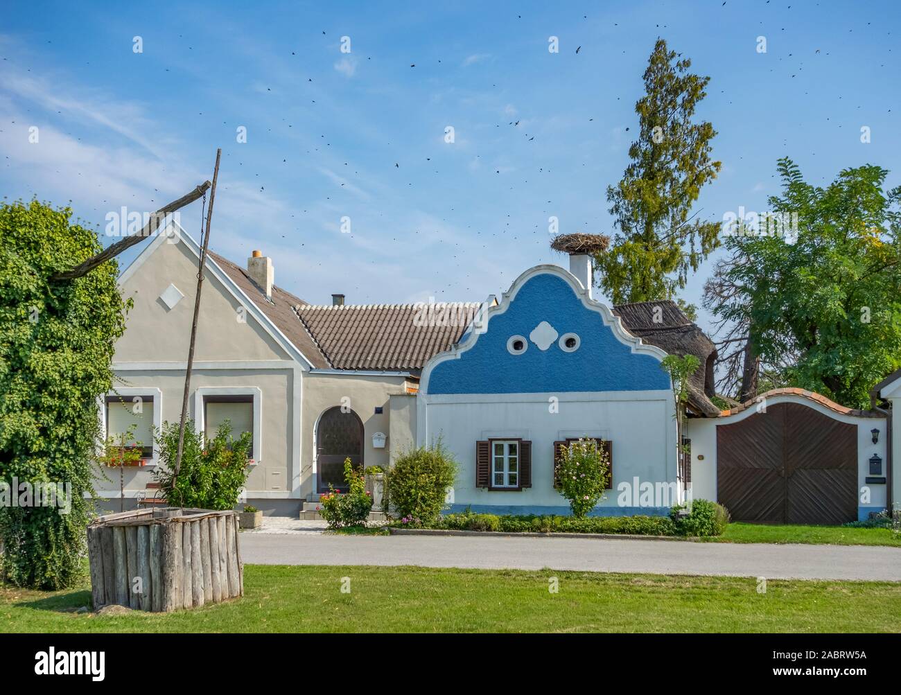 Un paysage idyllique à Apetlon, une ville dans une zone nommée Burgenland en Autriche Banque D'Images