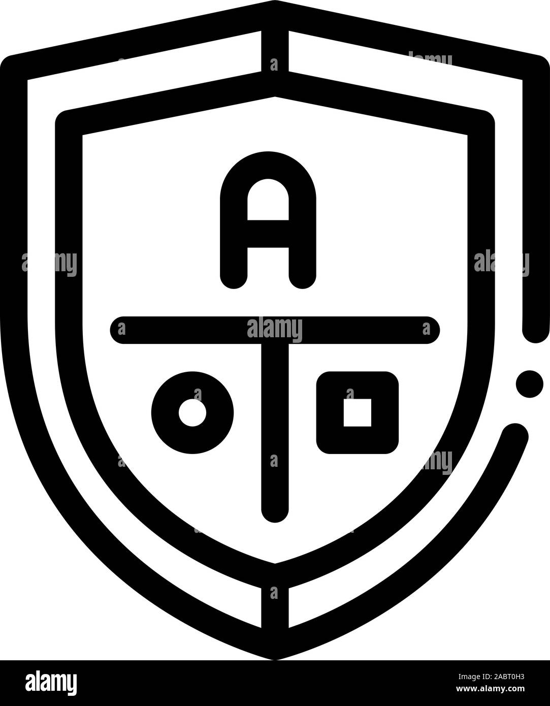 Emblème de l'Académie l'icône logo Vector Illustration Contour Illustration de Vecteur