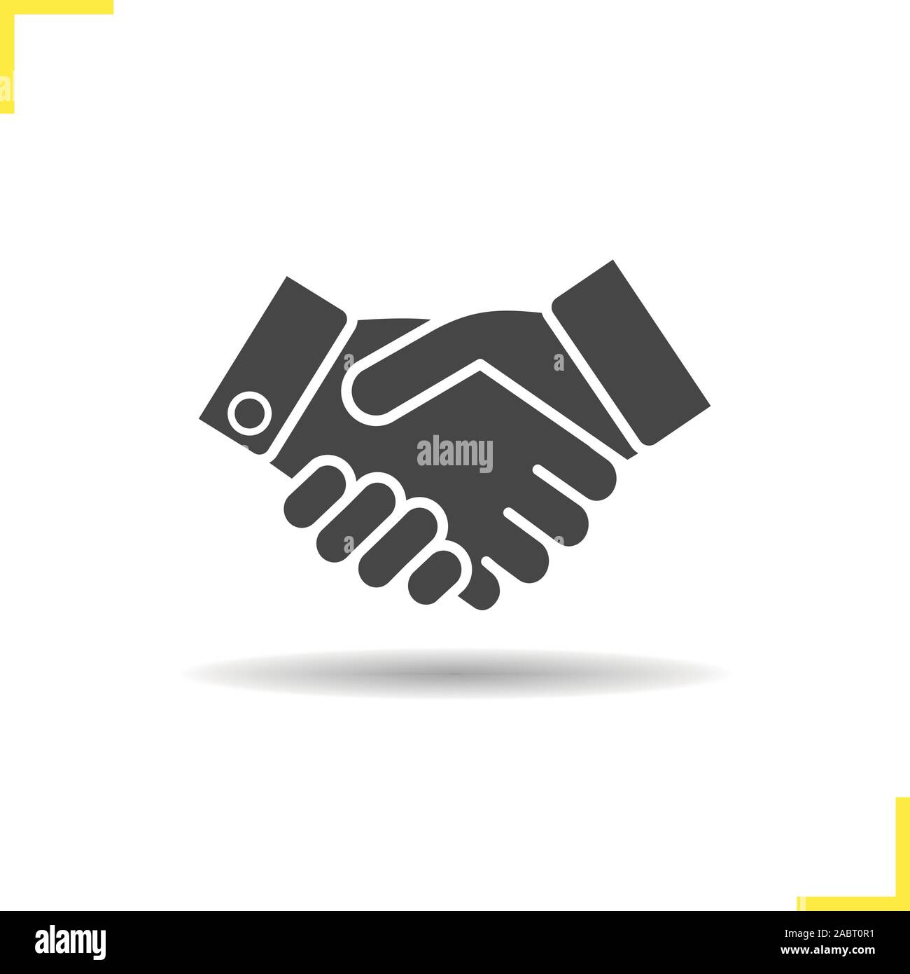L'icône de liaison. Partenariat d'ombre silhouette symbole. Convention ...