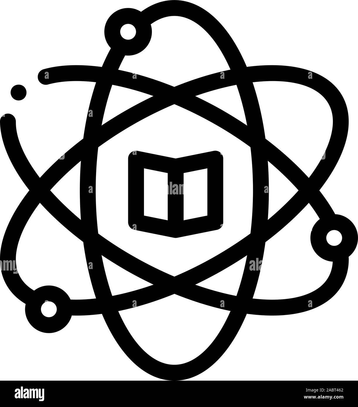 L'étude de la chimie atome vecteur icône Illustration Contour Illustration de Vecteur