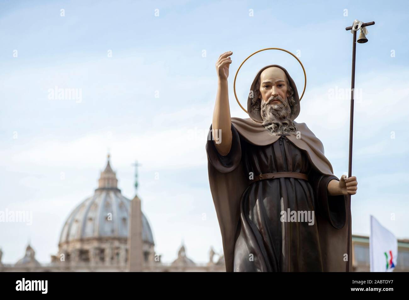 Dixième édition de "la ferme sous le ciel'. Défilé pour la fête de Saint Antoine le Grand, saint patron des éleveurs. La cité du Vatican. Banque D'Images