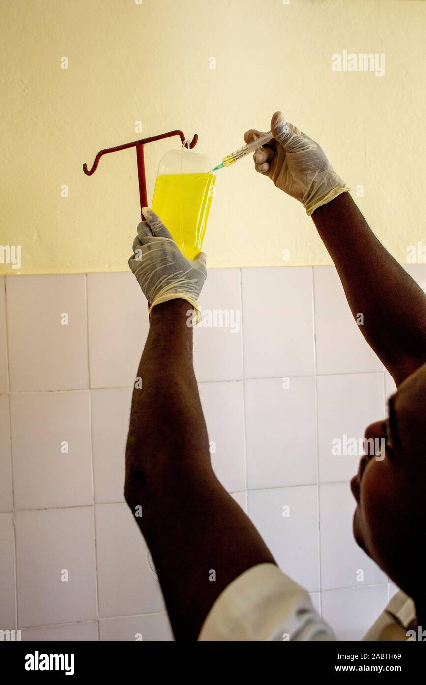 Centre de santé géré par une ONG catholique à Dapaong, Togo. Banque D'Images