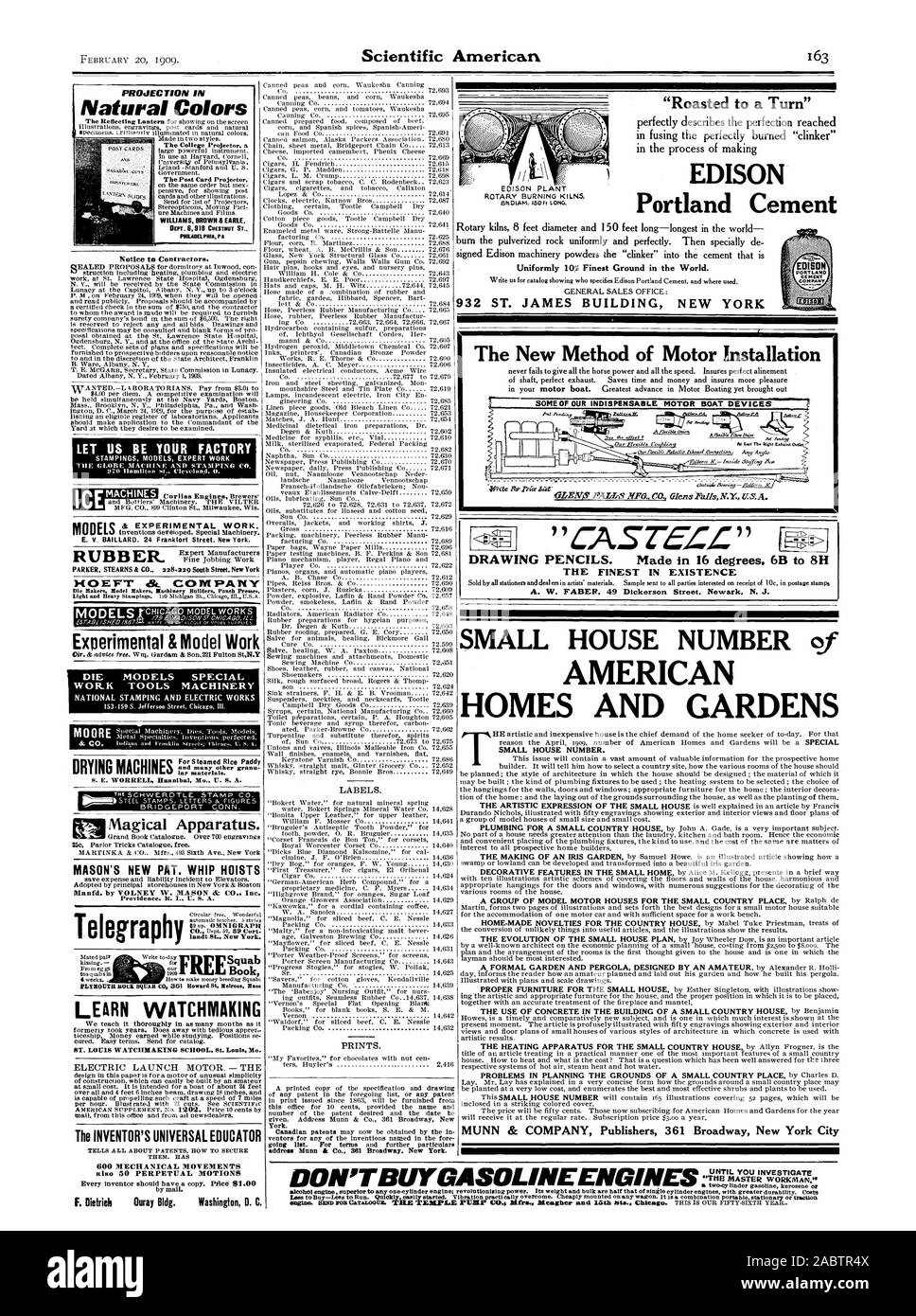 Usine EDISON Edison signé le "poudres machines' dans le clinker ciment qui est 7- PORTLAND CEME Y La nouvelle méthode d'installation du moteur de MIMI LA PLUS BELLE M tl'EXISTENCE PETITE MAISON nombred'AMERICAN Maisons et jardins d'intérêt de l'évaluation environnementale à tous les futurs entrepreneurs. Avis aux entrepreneurs. Laissez-NOUS ÊTRE VOTRE USINE jusqu'à ce que vous examinez, Scientific American, -1909-02-20 Banque D'Images