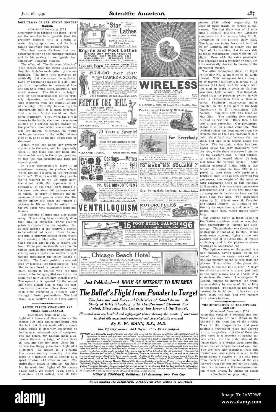 Quelques TRUCS DU DÉMÉNAGEMENT PHOTO MAKER. Les avions français RÉCENTS ET LEURS PERFORMANCES. Le moteur et le pied des tours d'USINAGE OUTILS ET FOURNITURES. tenues Les meilleurs matériaux. Finition meilleure. La VENTRILOQUIE GRATUITE CATALOGUE POUR TOUT LE MONDE LE CINCINNATI ELECTRIC TOOL CO. VOUS INVESTIR UN DOLLAR LA CONSTRUCTION DU dirigeable Zeppelin. &A 1 % H. P. 8,00 $ ?su utiliser les meules ? IRELESS SEMOIR À DISQUES DE FRICTION MOTOS POUR LES TRAVAUX LÉGERS. Répondre seulement à publié un livre-D'INTÉRÊT POUR LES FUSILIERS de vol de balle en poudre pour cibler la balistique interne et externe des petites armes. Une étude de carabine Banque D'Images