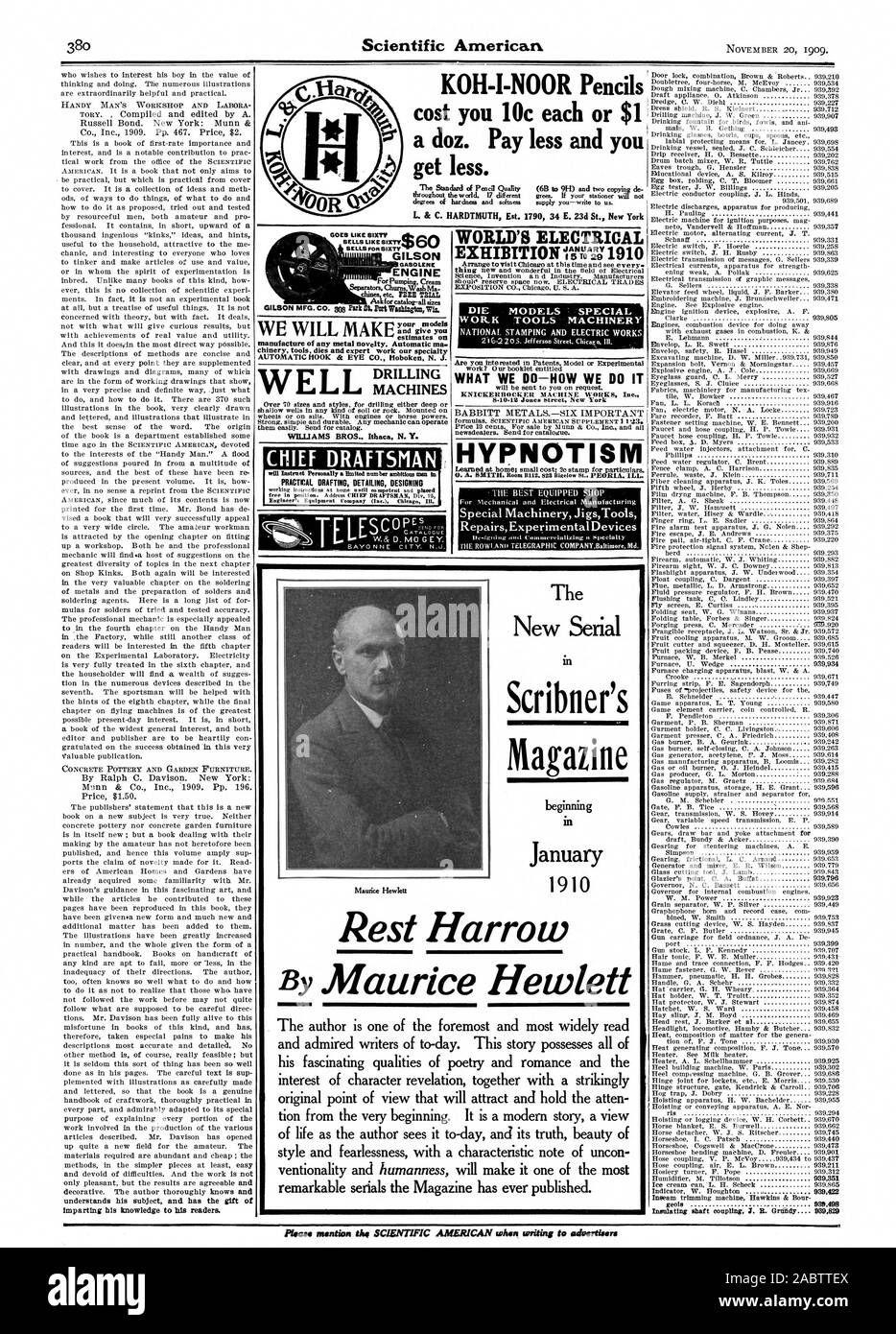 Vous coûter 10c chaque ou 1 $ par douz. Payer moins et vous obtenez moins. La norme de qualité Penc2 à travers le monde. 17 différents degrés de dureté et douceur ton ChurnsWash MOTEUR GILSON Ma Askfor-catalogue et vous donner toutes les estimations de laza SUR LES MACHINES ÉLECTRIQUES DU MONDE EXPOSITION rroAlcI1910-CE QUE NOUS FAISONS COMMENT NOUS LE FAISONS 84042 Jones Street New York l'hypnotisme Machines Spéciales Réparations JigsTools dispositifs expérimentaux dessinateur en chef sera Instruet& personnellement nombre limité dans ELEscG peut ambitieux" Maurice Hewlett le nouveau magazine de série à partir de janvier 1910 L'auteur est l'un des plus grands et plus Banque D'Images