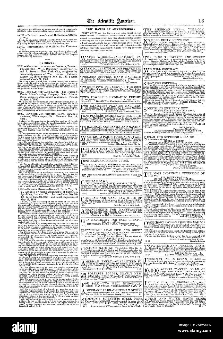 RE-questions. J', Scientific American, 1866-06-30 Banque D'Images