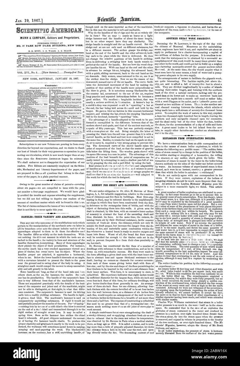 Publié chaque semaine à 0. D. MUNN S. H. WALES A. E. BEACH. 'L'American News Company' Agents121 Nassau Street New York. Ou MM. Sampson Low Son & Co. de libraires47 HillLondon ed à Ludgate. Ue- MM. 'Trubner Tr Co. 60 Paternoster Row London sont également agents .40. Les poignées de leur variété et de l'adaptabilité. Remède pour les conduits de fumée et dangereux. Borax-américains et étrangers Rapport de l'AmericanBreeeMloaders tirope Commission de revenu dans l'extension .R enz houe désherbage et Rake lNew Broche Brevet Douleur de décapitation La culture du thé dans le sud pour le sciage scies à métaux Pétrole comme lieu d'un lubrificateur Banque D'Images