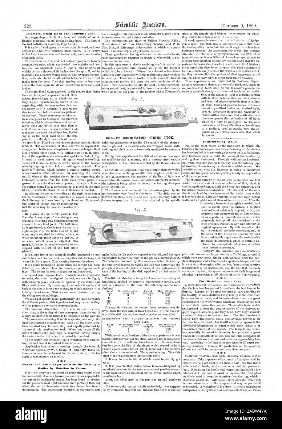 L'amélioration de l'outil combiné et crochet d'évitement. contre l'os. Stewart et tait Expériences sur le chauffage d'organes par rotation dans Vaeuo. Combinaison de SHARP CROCHET D'ÉVITEMENT. .-.  !L'Imperméabilisation des murs. Le Beet-Root 4 récolte de sucre, Scientific American, 1869-10-09 Banque D'Images L'amélioration de l'outil combiné et crochet d'évitement. contre l'os. Stewart et tait Expériences sur le chauffage d'organes par rotation dans Vaeuo. Combinaison de SHARP CROCHET D'ÉVITEMENT. .-.  !L'Imperméabilisation des murs. Le Beet-Root 4 récolte de sucre, Scientific American, 1869-10-09 Banque D'Images
