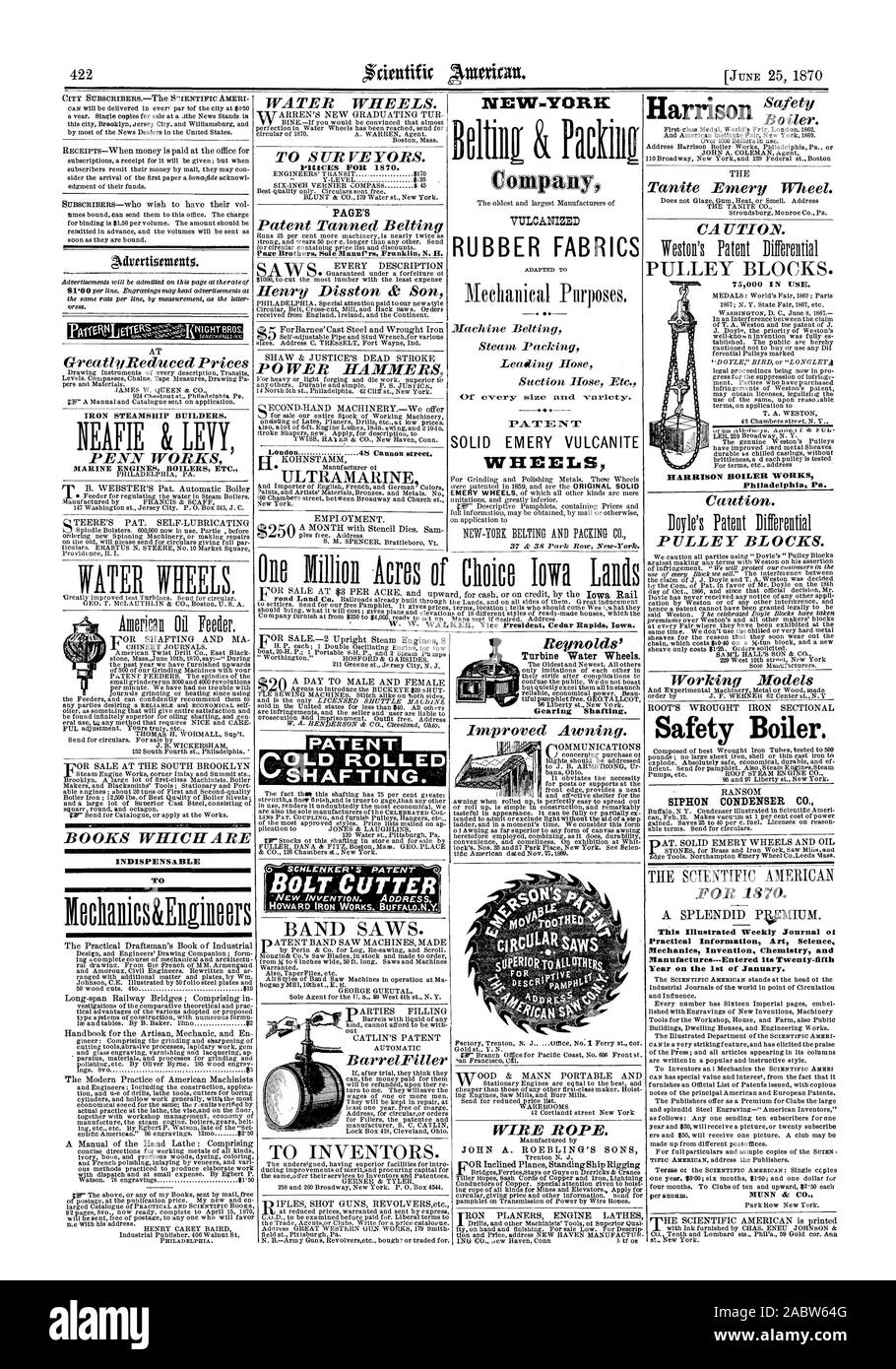 Prix GreatlyReduced LES CONSTRUCTEURS DE NAVIRES À VAPEUR du FER. NEAFIE & LEVY PENN WORKS CHAUDIÈRES MOTEURS MARINS T lochallics Etgilloors INDISPENSABLE&Philadelphie. Les roues de l'eau. Pour les arpenteurs. PlEICES pour 1870. Le brevet de la page courroies bronzée Henry Disston & Son PILONS SCHLENKER'S PATENT BOLT CUTTER NEW-YORK TISSUS caoutchouc vulcanisé T adapté de Reynolds roues Roues de l'eau de la turbine. L'arbre de transmission. Amélioration de l'auvent. Câbles d'acier. Tanite Emery roue. Prudence. 75000 EN COURS D'UTILISATION. HARRISON BOILER WORKS Philadelphie Pa. Prudence. Blocs de la poulie. Les modèles de chaudières de la sécurité. Condenseur SIPHON CO. POUR 1870. Un splendide Banque D'Images