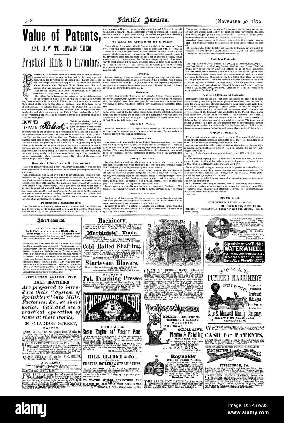 Valeur des brevets Comment puis-je assurer mon invention ? L'examen préliminaire. Pour faire une demande de brevet. Mises en garde. Les rééditions. Cas rejetés. Marques déposées. Les brevets de dessin ou modèle. Brevets canadiens. Les brevets étrangers. La valeur des brevets étendus. Des copies des brevets. MUNN & CO. Retour Page $1.00 une ligne. La PROTECTION CONTRE L'incendie. Frères HALL BOSTON O. P. LEWIS POUR LA VENTE. HILL CLA.RKE & CO. À ROUE DE L'EAU POUR LES INVENTEURS ET LES DÉCIDEURS. Mortaisage MOULAGE MACHINES ; scies à ruban scies de défilement de l'engrenage de Reynolds d'arbre. Paiement pour les brevets Pittsburgh PA. Roue à l'eau. Des mécaniciens de machines outils. vieux arbres laminés Banque D'Images Valeur des brevets Comment puis-je assurer mon invention ? L'examen préliminaire. Pour faire une demande de brevet. Mises en garde. Les rééditions. Cas rejetés. Marques déposées. Les brevets de dessin ou modèle. Brevets canadiens. Les brevets étrangers. La valeur des brevets étendus. Des copies des brevets. MUNN & CO. Retour Page $1.00 une ligne. La PROTECTION CONTRE L'incendie. Frères HALL BOSTON O. P. LEWIS POUR LA VENTE. HILL CLA.RKE & CO. À ROUE DE L'EAU POUR LES INVENTEURS ET LES DÉCIDEURS. Mortaisage MOULAGE MACHINES ; scies à ruban scies de défilement de l'engrenage de Reynolds d'arbre. Paiement pour les brevets Pittsburgh PA. Roue à l'eau. Des mécaniciens de machines outils. vieux arbres laminés Banque D'Images