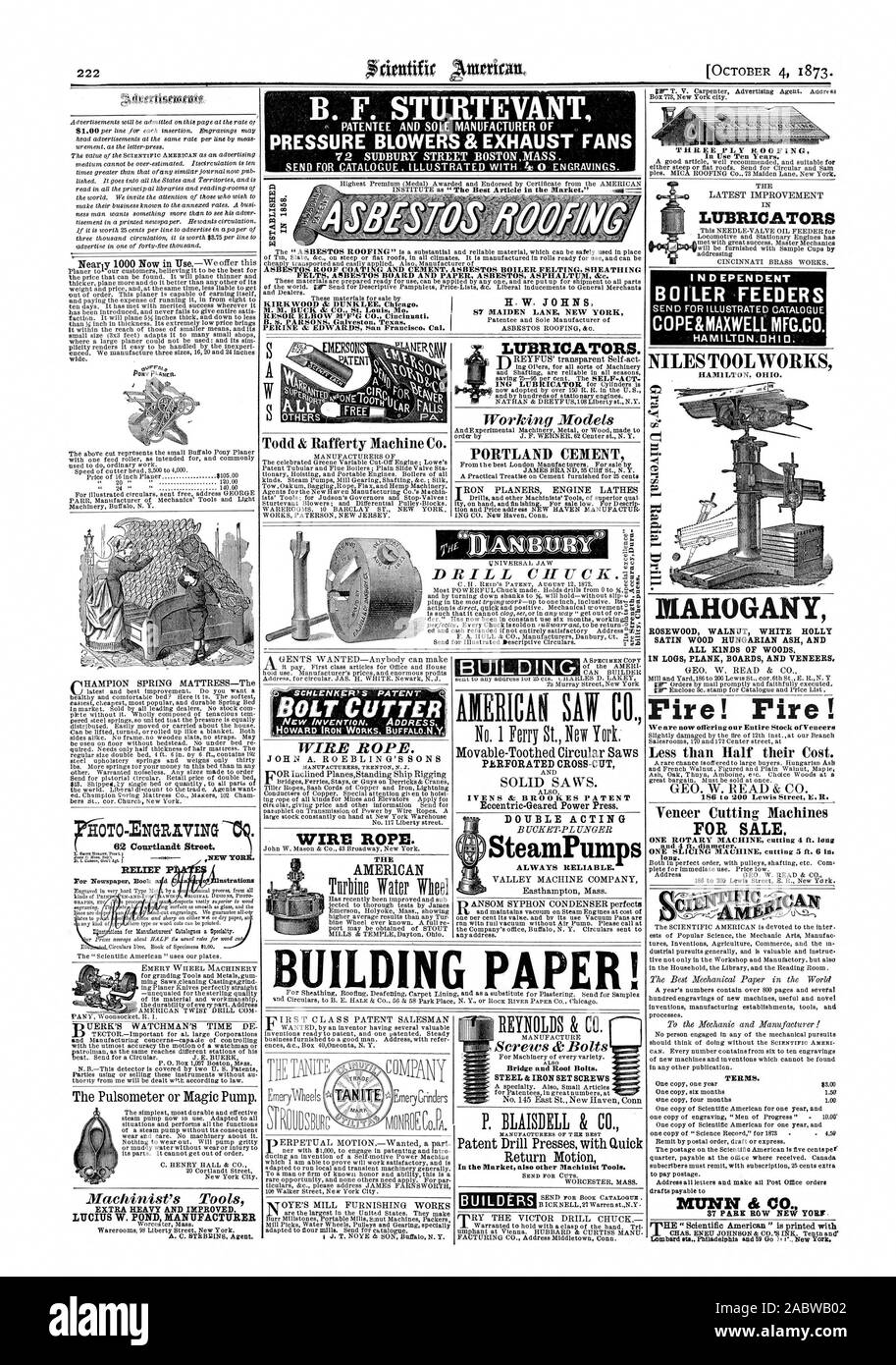 LUCIUS W. ÉTANG FABRICANT P SECOURS ni livre journal : fif)62 TOZNGRAITING ustrationa Courtlandt. rue trois plis en toiture utiliser dix ans. B. STURTEVANT BREVETÉ ET UNIQUE FABRICANT DE SOUFFLEURS ET PRESSION DES VENTILATEURS D'BOSTONMASS 72 RUE SUDBURY BOIS KIRK & DUNKLEE Chicago. M. III. BUCK & CO. Ve St Louis 87 MAIDEN LANE NEW YORK RESOR COUDE M'F'G CO. Cincinnati. SteamPum TOUJOURS FIABLE. Lubrificateurs. Câbles d'acier. Dans le marché a également d'autres outils de mécanicien. Câbles d'acier. L'AMÉRICAIN' VU PIRFORATED CO. À COUPE CAPACITÉS IVENS & BROOKES LUBRIFICATEURS À DOUBLE EFFET BREVET I N D'EPEN CHAUDIÈRE DENT Banque D'Images
