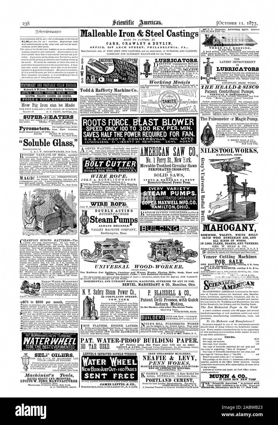 30 CORTLANDT STREET NEW YORK -0 LEPPELT RDISTE DOUBLE améliorée de l'eau TI7WHIEEL James Leffel & Co. dans le marché a également d'autres outils de mécanicien. Les CONSTRUCTEURS DE NAVIRES À VAPEUR FER CONSTRUCTEURS. NEAFIE & LEVY PENN WORKS Portland Cement ii06MI en cours d'utilisation de dix ans. 2.IL EN LUBRIFICATEURS& HEALD SISC VERTICALE ET HORIZONTALE. NILES TOOL WORKS PALISSANDRE acajou noyer satiné blanc HOLLY WOOD FRÊNE HONGROIS ET TOUTES SORTES DE BOIS EN BILLES PLANK CONSEILS ET facettes. A VENDRE UNE MACHINE ROTATIVE 4 coupe ft. de long et 4 pieds de diamètre. L'un coupe TRANCHEUSE 5 ft. 6 in. de long. Termes. MUNN & POOLE & HUNT BALTIMORE. SUPER-chauffantes 9 Banque D'Images