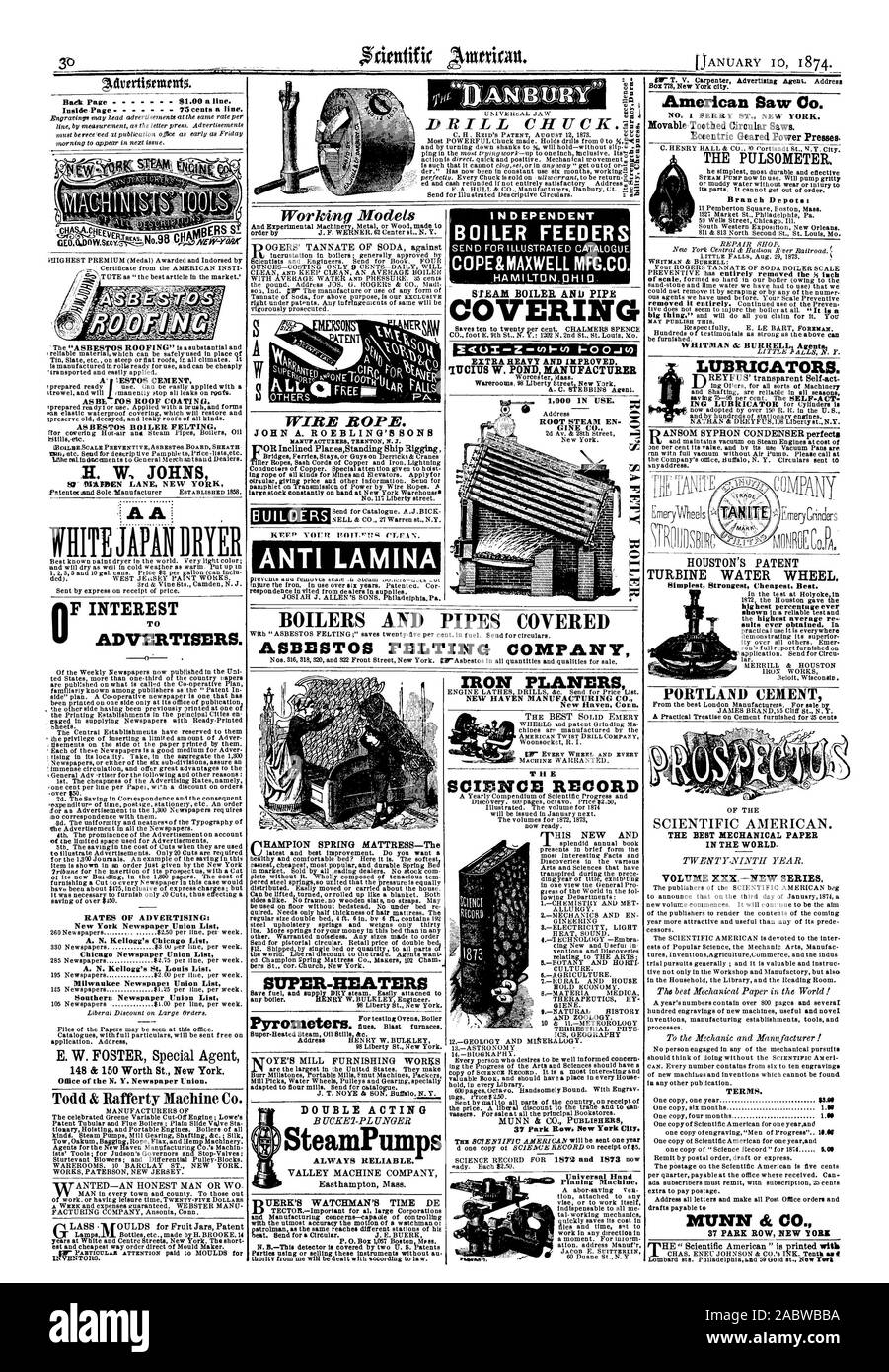 Un mandrin de perçage à l'arrière Page4 81.00 une ligne. À l'intérieur de la page 75 c. la ligne. Al IESTOS l'amiante ciment FEUTRAGE CHAUDIÈRE H. W. JOHNS WIAMEN LANE NEW YORK BLANC AA JAPON CHEVEUX T U d'annonceurs. Les tarifs de publicité : New York Journal Union Liste A. N. Kellogg's Chicago Chicago Liste Journal Union Liste A. N. Kellogg's St Louis Union Newspapm Milwaukee liste Liste des journal Union Liste E. W. FOSTER Agent Spécial 148 & 150 Worth St. New York. Bureau du N. Y. Journal Union. Todd & Machine Co. Rafferty Modèles de câbles d'acier. BUILDERS LAMINA ANTI DOUBLE EFFET SteamPumps ers TOUJOURS FIABLE Banque D'Images