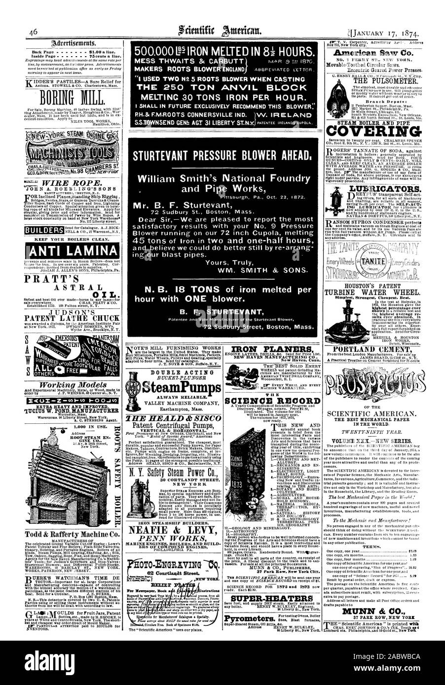 Ententfi5Aduerti. À l'intérieur de la page 75 c. la ligne. IVIILL ennuyeux. Câbles d'acier. BUILDERS GARDEZ VOTRE PROPRE DES CHAUDIÈRES. PRATT'S LAMINA ANTI BREVETS DU JUDSON ASTRAL CHUCK TOUR DIX 0 sup-ilUCIUS iltor FREEm W. ÉTANG FABRICANT Todd & Rafferty Machine Co. DOUBLE EFFET DU SteamPumps TOUJOURS FIABLE. 2'IL & HEALD SISC Pompes centrifuges Brevets verticale et horizontale. 30 CORTLANDT STREET NEW YORK -0 NEW HAVEN MANUFACTURING CO. New Haven Connecticut SCIENCE NOTICE SUPER-CHAUFFANTES PORTLAND CEMENT 1000 EN COURS D'UTILISATION. Moteur À VAPEUR RACINE FER Steamship Co. bâtisseurs. NEAFIE & LEVY CHAUDIÈRES moteurs marins et de construire. ERS DU COMPOSÉ Banque D'Images