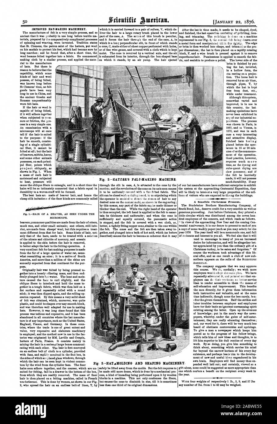 50 Un cadeau de Noël. Moulage et à l'élaboration de machines., Scientific American, 1876-01-22 Banque D'Images