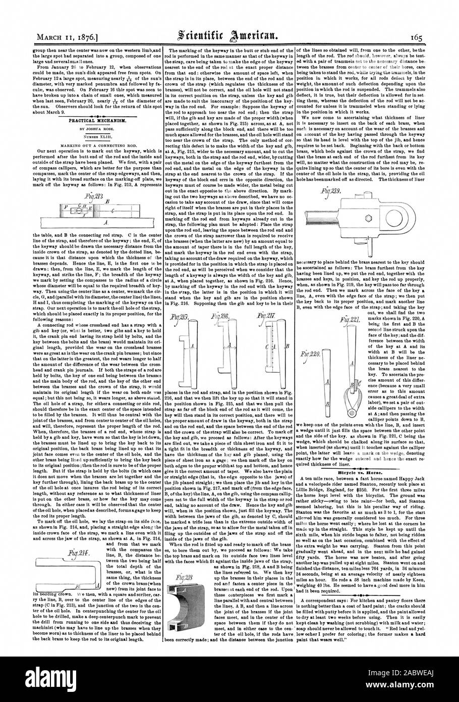 Location vs cheval., Scientific American, 76-03-11 Banque D'Images