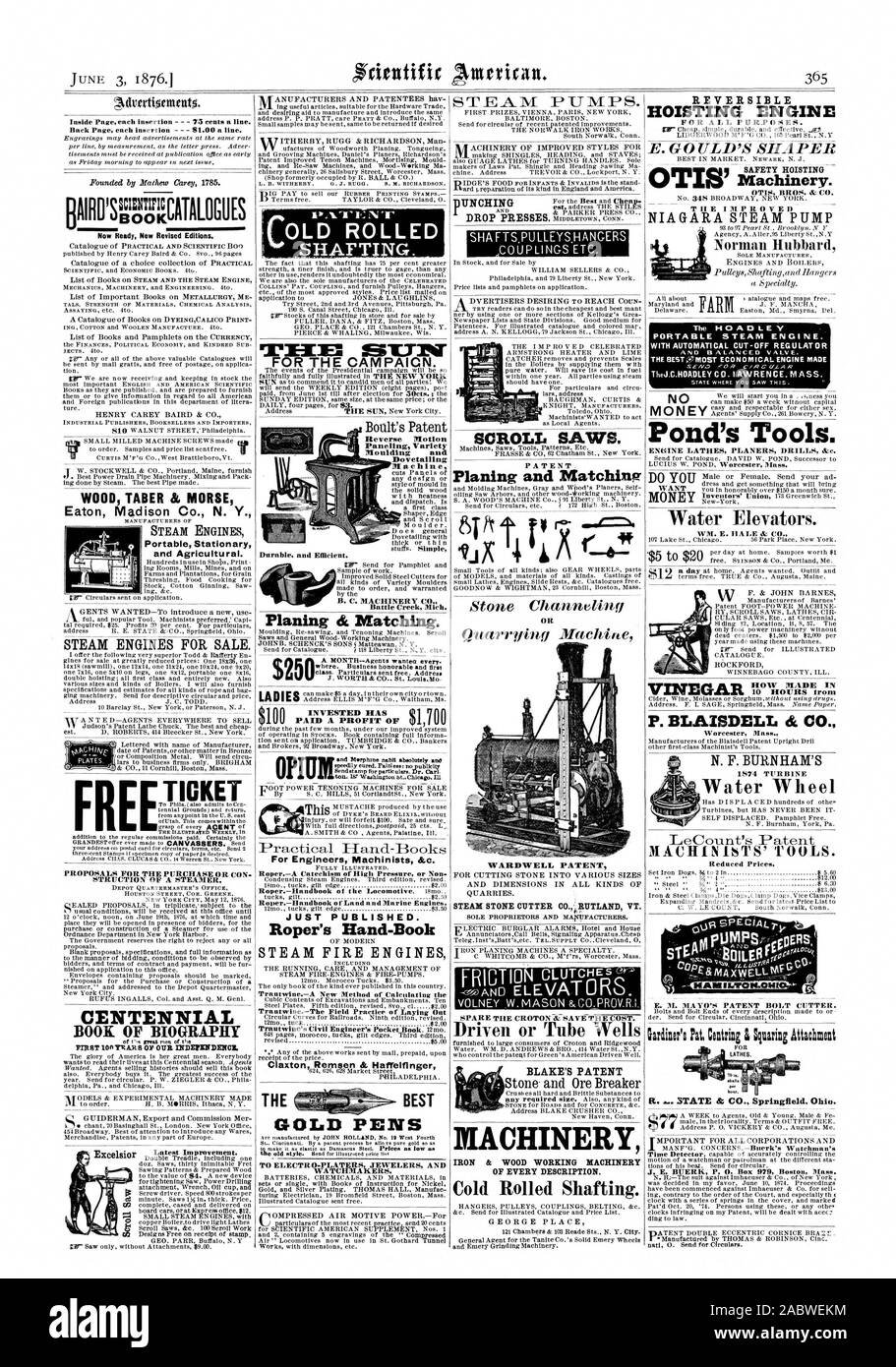 GkdvaritottnentO. Page intérieure chaque insertion - 75 cents la ligne. Retour Page chaque insertion - 91.00 une ligne. BAIRD'ZigggATALOGUES maintenant prêt Nouvelles éditions révisées. Les moteurs à vapeur pour la vente. Pour EFLINT LA CAMPAION Bonit Brevet de marche arrière cuisine Variété de moulage et de machine à faire durable et efficace. B. C. CO. Battle Creek dans le Michigan et de rabotage la comparaison. Mesdames ciNdT:Z:ZitinalP4etc ? :''141QT7L : pour les ingénieurs machinistes &c. RoperA Catéchisme de haute pression ou non. O Terre RoperHandbook et moteurs marins. Vient de paraître. Roper's Hand-Book DE POMPIERS À VAPEUR Nouvelle méthode d'TrautwineA Banque D'Images