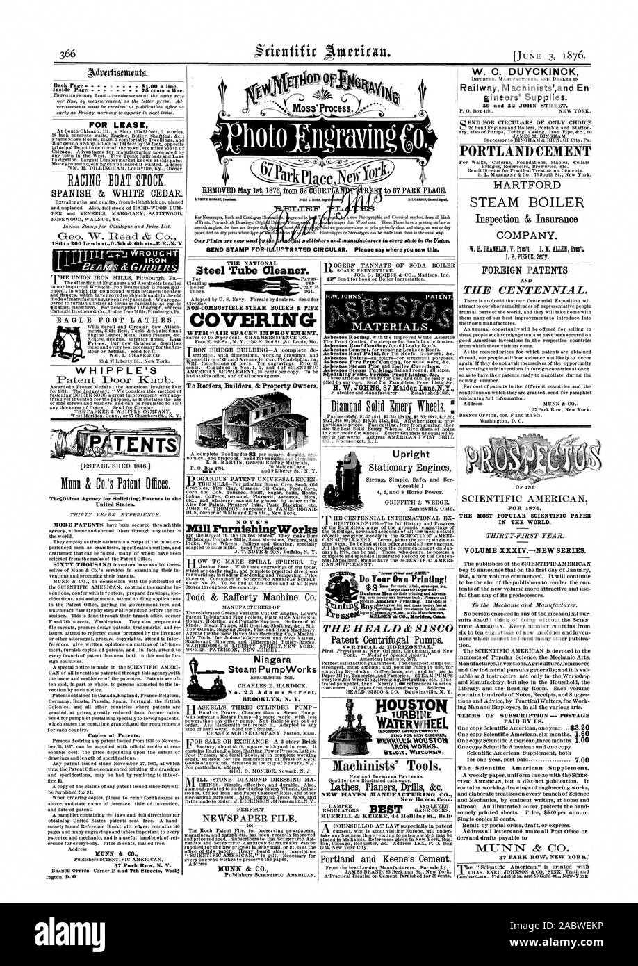 Retour Page 61.00 une ligne. À l'intérieur de la page 75 c. la ligne. Pour Location 186 200 t o st Lewis. Pied de WHIPPLE EAGLE TOURS NO Y E' S FurnishingWorks PumpWorks à vapeur de l'usine de Niagara BROOKLYN N. Y. MUNN & CO. TED NON COMBUSTIBLE, LA CHAUDIÈRE VAPEUR ET TUYAU couvrant à l'Couvreurs Constructeurs et propriétaires de biens immobiliers. I. Smith pré-adulte de Hobart. Sonic. 5MOSS umeT1 ENVOYER UN STAMP FA al acier fabricants et éditeurs dans tous les états de l'Union européenne. IInTR STEC CIRCULAIRE. Veuillez dire où vous avez vu cela. à 67 PARK PLACE. DI. OeserM CARBOM AMT. W. C. DUYCKINCK Fabricant Importateur et distributeur dans les machinistes des chemins de fer et l'utilisa en fournitures' Banque D'Images