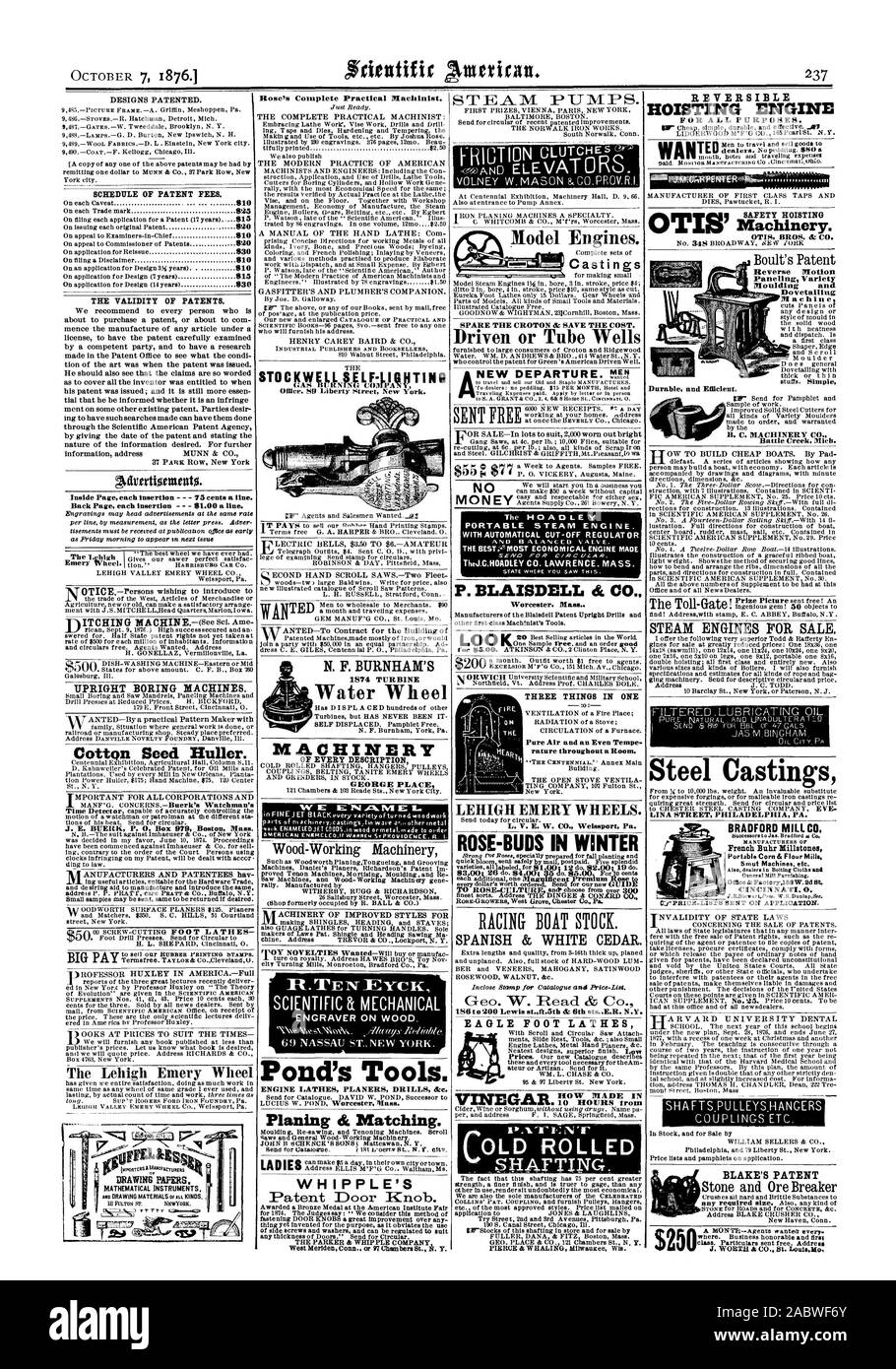 L'air pur et d'une tempé rature même dans toute la pièce. DESCRIPTION DE CHAQUE MACHINES GEORGE PLACE Coton Huller. Moulages d'acier LINA Street Philadelphia PA. J. E. BUERK P. 0. Box 979 Boston Massachusetts PNIA.Y1 LEHIGH EMERY ROUES. BRADFORD MILL C Portable Français Buhr meules de moulins à farine de maïs et Cincinnati. 0. Bourgeons ROSE EN HIVER Wood-Working ESPAGNOL Machines & cèdre blanc. 186 à 900 St Lewis..5e & 6e steE.R. N.Y. n. 10 V.YCK GRAVEUR SUR BOIS EAGLE Pond's TOURS À PIED des outils. La Lehigh Emery VINAIGRE DE ROUE.' 10° HOUgnrollnN Fabricants el. La comparaison. L'ARBRE DE LAMINÉS À FROID. Documents de dessin '.' Banque D'Images
