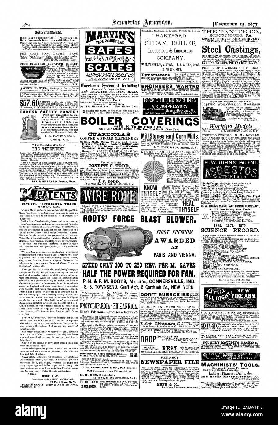 Un coffre-fort STAOUDSBURG PA EMERY ROUES ET CR1EXPÉRIENCEURS. 5 Sécurité d'Eureka ! CAVEA'US D'AUTEUR MARQUES ETC. SCALES - J. C. TODD J. M. STODDART & CIE Éditeurs H. H. Éditeur clé voulait toi-même les ingénieurs FONDERIE ET D'USINAGE DE Pièces moulées en acier H. W. JOHNS MANUFACTURING COMPANY 1872 1874 1875 Enregistrement. muNN dans prnmusttans CO. NOUVEAU Smar att plus perii COVERINCS arrhaanolads chaudière.'s Café Café sucre Si lifiCHINERY Maïs Malt Grains de cacao et séchage Machine. Coffee-Hulling et machines de polissage. Coffee-Washing la machine. Sucre Helix l'évaporateur. Les compresseurs d'AIR SOUFFLE LA FORCE DES RACINES Banque D'Images