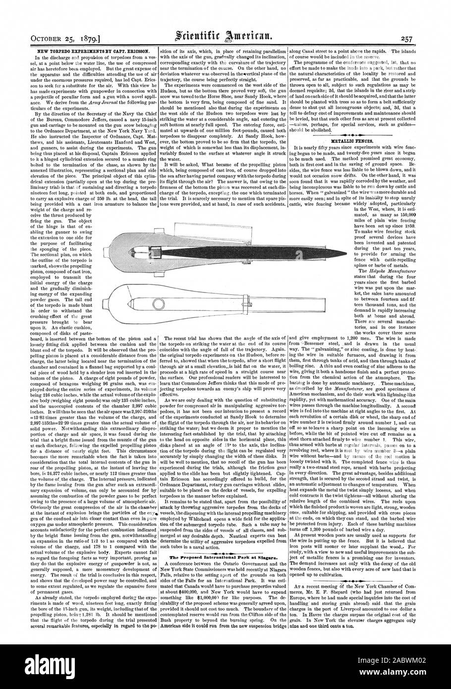 La manipulation et l'entreposage du grain à l'étranger) dit que le grain des accusations dans le port de Liverpool s'élève à un dollar par tonne. À Havre les charges dépassent le coût initial du grain. À New York l'ascenseur total charges seulement 1879 SCIENTIFIC AMERICAN INC, 1879-10-25 Banque D'Images