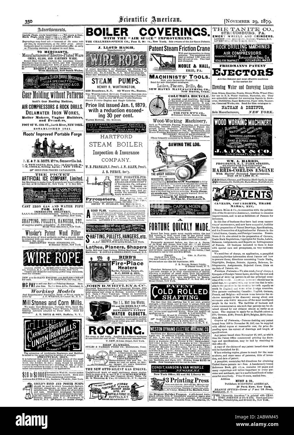 À l'intérieur de chaque page insePtion 75 cents la ligne. Les MARCHANDS DE CHINE ET EN TERRE VERRE WARE. t ROBERT BLAIR West Maitland Importateur Nouvelle Galles du Sud. Scott's Machines de moulage de compresseurs AIR & ROCK DRILLS. DELAMATER IRON WORKS Chaudronniers Constructeurs et fondateurs du moteur PIED DE Ouest 13e st. Rivière du Nord DE NEW YORK. Créé 1841 "racines" Amélioration de l'ILAR Forge Portable ENVOYER À UN PRIX DE CATALOGUE. Meules et moulins de maïs. j N  +Ow SATELLITE JE L'attention des Architectes Ingénieurs et Constructeurs de pompes à vapeur. HENRY R WORTHINGTON 239 Broadway New York) 83, rue Water Boston. Liste de prix publiée le 1 er janvier 1879, avec un Banque D'Images