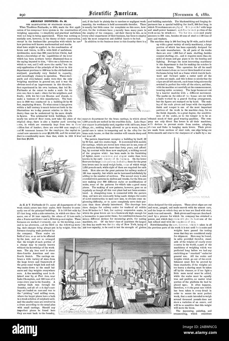 INDUSTRIESNo américain. 59. La FABRICATION DES ÉCHELLES STANDARD., Scientific American, 1880-11-06 Banque D'Images