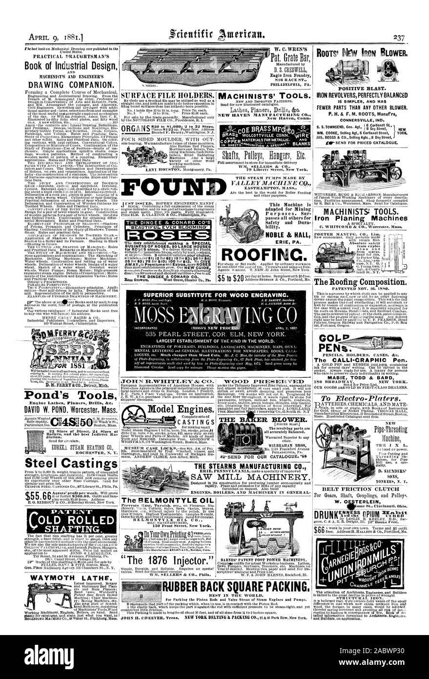 Les représentants européens des maisons américaines. avec les agents de première classe dans les principaux centres industriels et de l'agricul ture et les villes en Europe. London 7 Volaille E. C. Paris. Rythme 8 Vendôme. Conditions d'application. J. R. W. & Co. Paris Achat de marchandises à rabais des expéditeurs. Le MEILLEUR DANS LE MONDE. Pour l'emballage des tiges de piston et tiges de soupapes de moteurs à vapeur et des pompes. B représente la partie de l'emballage qui quand je n'est en contact avec la tige de piston. crée mais peu de frottement. Ce conditionnement est effectué dans des longueurs d'environ 20 pieds et de toutes tailles de X à 2 pouces carré. UST 1 SS Banque D'Images