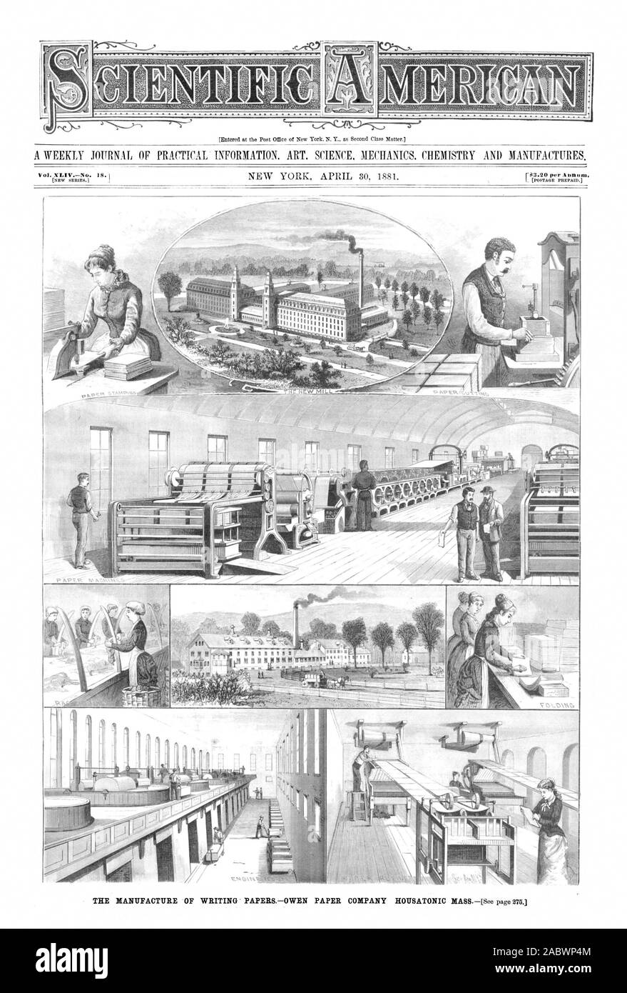 L [PORT PAYÉ. Vol. NLIVNo. Est. Je [NOUVELLE SÉRIE.' MINN, Scientific American, 1881-04-30 Banque D'Images