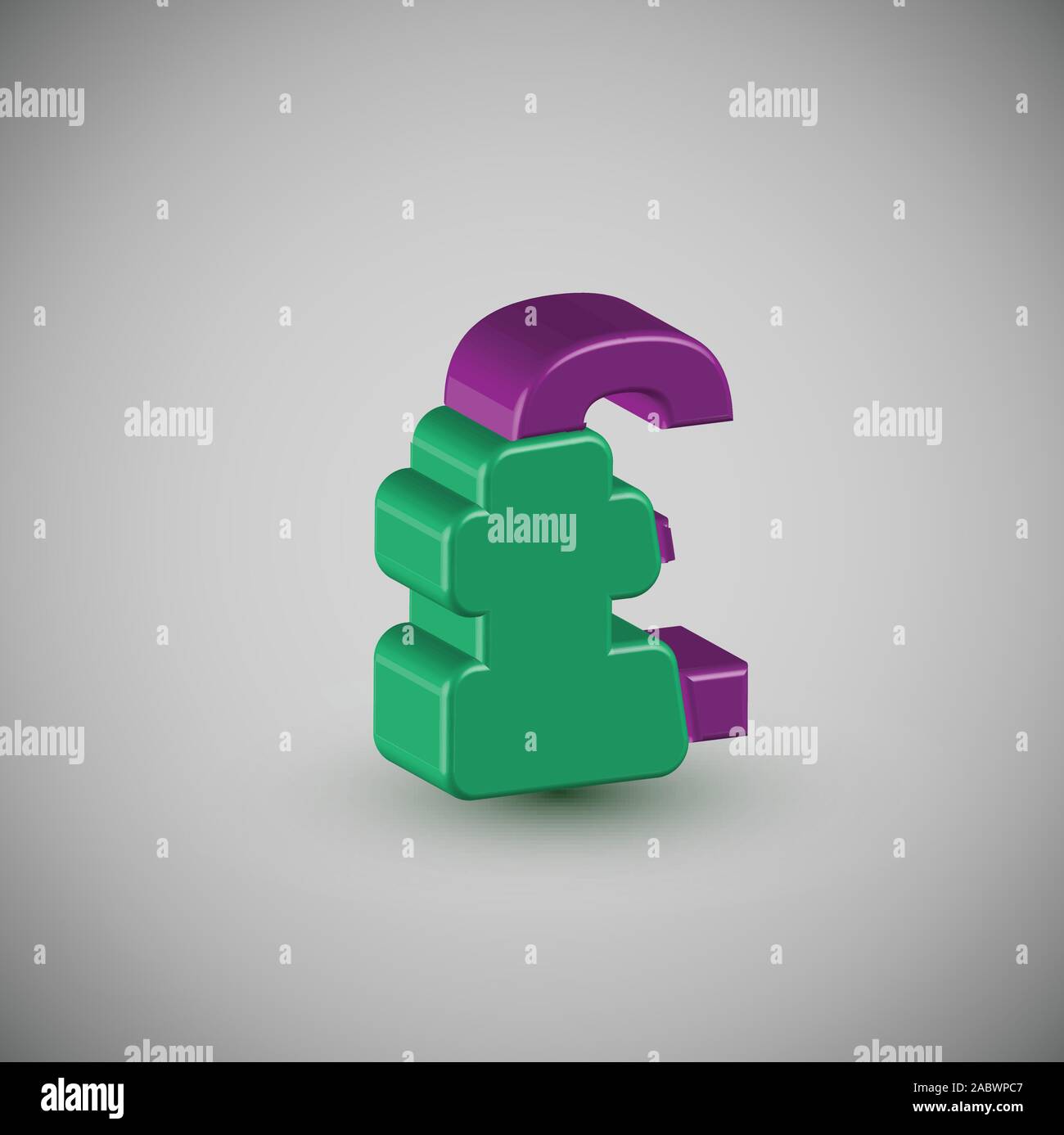 Personnage haut en couleur 3D à partir d'un composé, vector Illustration de Vecteur