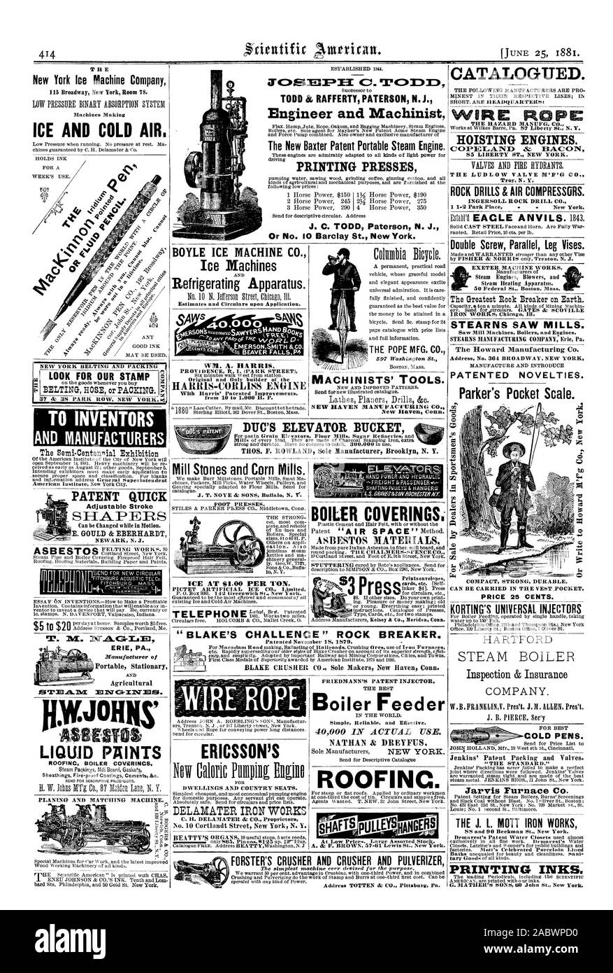 1 La meilleure alimentation de chaudière 40000 en utilisation réelle. NATHAN DREYFUS KORTING BREVET UNIVERSEL RAPIDE course réglable INJECTEURS SHAPERS E. GOULD & EBERHARDT  J J n $ RECHERCHER notre catalogue le New York Ice Machine Company et de l'AIR FROID DE GLACE POUR LES INVENTEURS ET LES FABRICANTS à les cataloguer. Le danger. MANUFG Moteurs de LEVAGE CO.. 85 LIBERTY ST. New York. La vanne de LUDLOW M'F'G CO. Troy. N. Y. ROCK DRILLS & COMPRESSEURS D'AIR. INGERSOLL ROCK DRILL CO. Vis Double étaux jambe parallèle. STEARNS SCIERIES. L'adresse n° 364 BROADWAY NEW YORK nouveautés brevetées. Parker's Pocket Échelle. Inspection & Compagnie d'assurance. COLD Banque D'Images 1 La meilleure alimentation de chaudière 40000 en utilisation réelle. NATHAN DREYFUS KORTING BREVET UNIVERSEL RAPIDE course réglable INJECTEURS SHAPERS E. GOULD & EBERHARDT  J J n $ RECHERCHER notre catalogue le New York Ice Machine Company et de l'AIR FROID DE GLACE POUR LES INVENTEURS ET LES FABRICANTS à les cataloguer. Le danger. MANUFG Moteurs de LEVAGE CO.. 85 LIBERTY ST. New York. La vanne de LUDLOW M'F'G CO. Troy. N. Y. ROCK DRILLS & COMPRESSEURS D'AIR. INGERSOLL ROCK DRILL CO. Vis Double étaux jambe parallèle. STEARNS SCIERIES. L'adresse n° 364 BROADWAY NEW YORK nouveautés brevetées. Parker's Pocket Échelle. Inspection & Compagnie d'assurance. COLD Banque D'Images