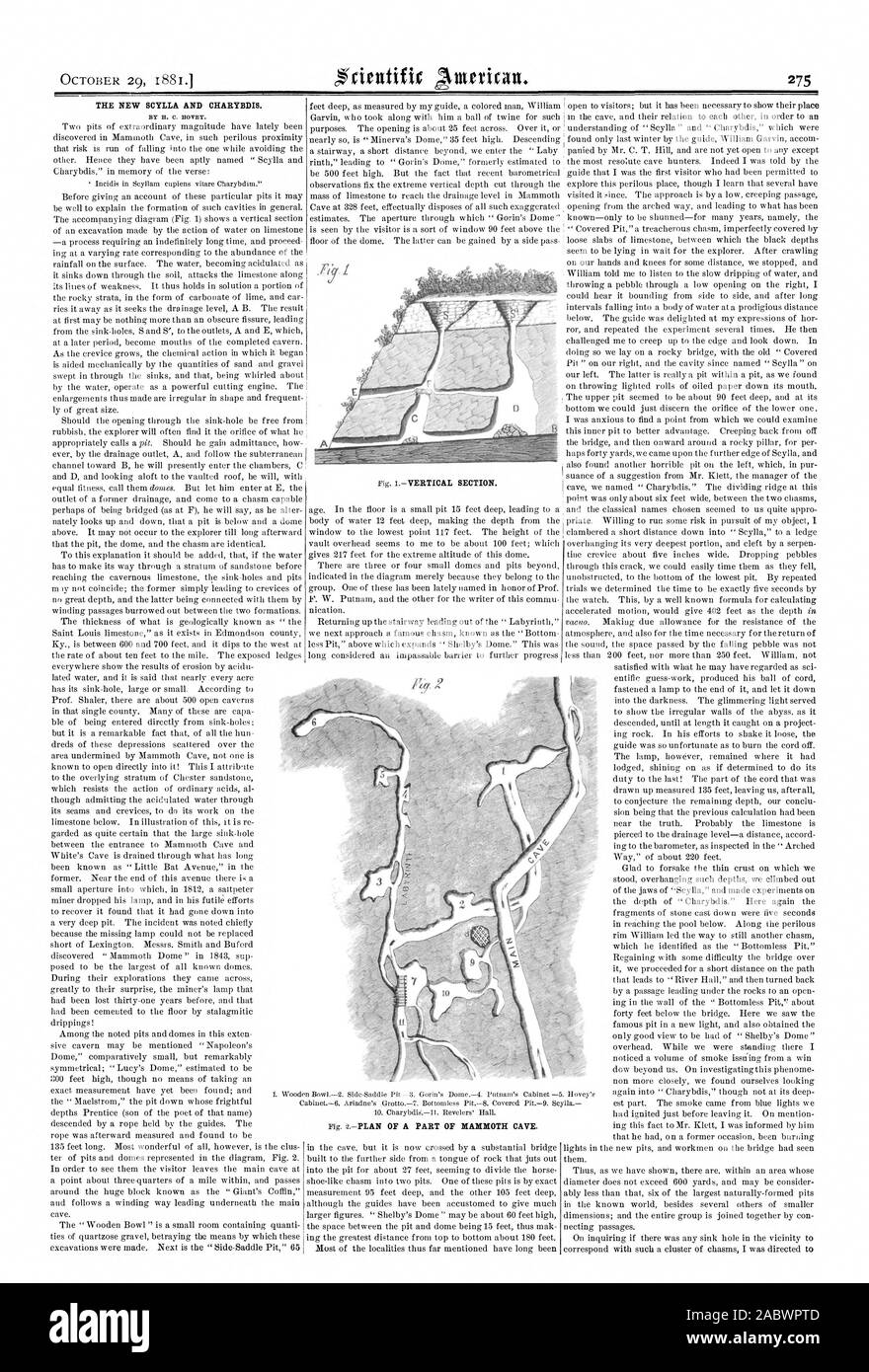 Le nouveau Charybde et Scylla. Par H. C. HOVEY., Scientific American, 1881-10-29 Banque D'Images