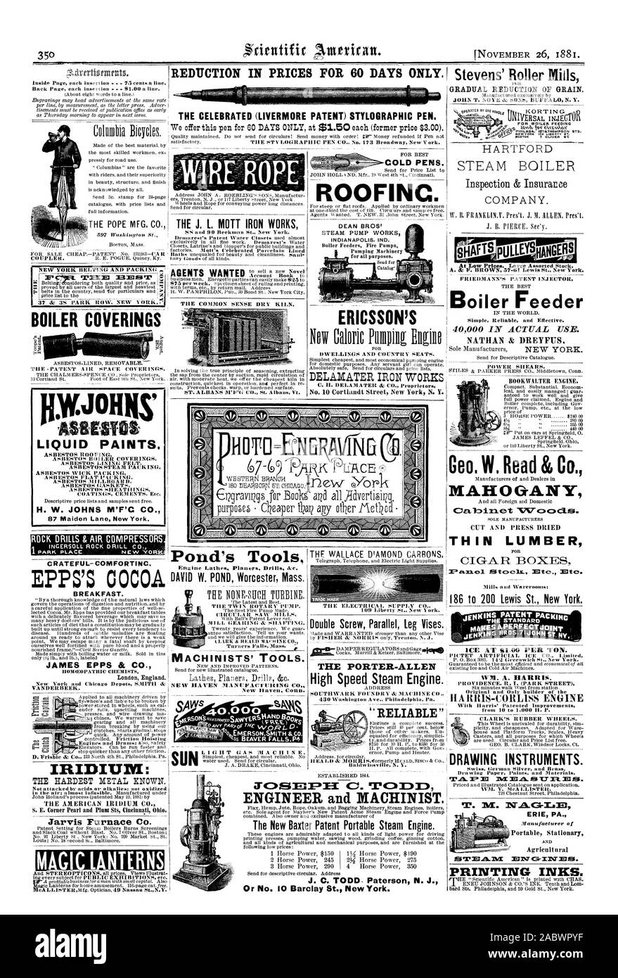 Pour l'alimentation de chaudières SOCIÉTÉ HARTFORD. BOOKWALTER MOTEUR. WM. A. HARRIS. PROVIDENCE R. I. (3) HA-REPONSE PASSER A MOTEUR CORLISS Baldwinsville N. Y. . Suisse allemand d'argent et de laiton. M IVX MA. TT 03 M 05. Machiniste et ingénieur. Et de l'Agriculture, de l'Américain scientifique, 1881-11-26 Banque D'Images