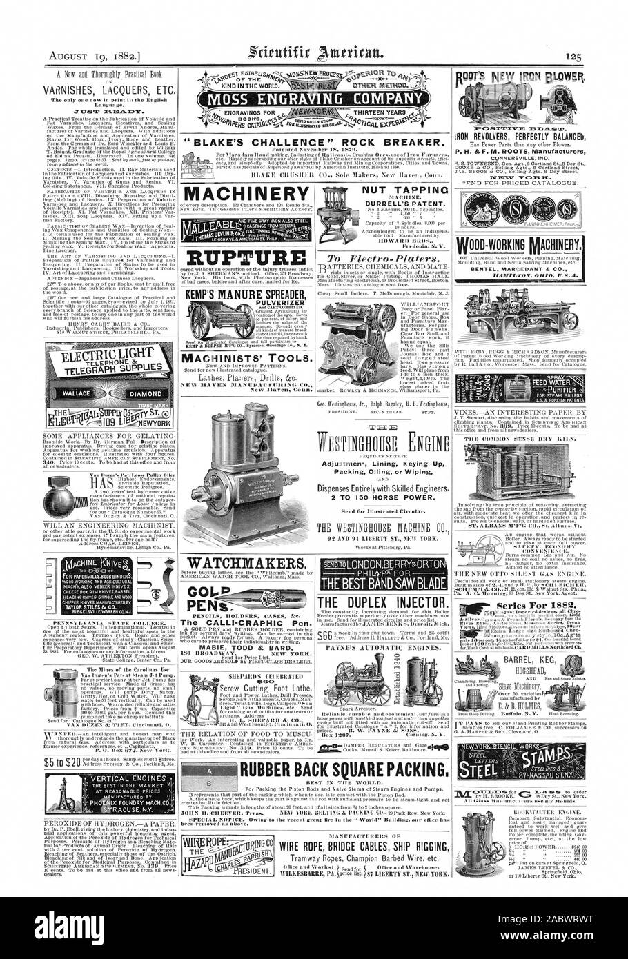 Les brevets du Ibizen signifiait t pompe. VAN c'IZEN & TIFT. Cincinnati 0. RT FABRIQUÉ PHOENIX FOUNDRY mACH.00.1. SYRACUSEMY. RUPTURE de mauvais cas avant et après traitement. postés pour 10c. Épandeur de fumier de KEMP PULVERIZER MACHINISTES DES OUTILS. Nouveau et amélioré PA1sternes. NEW HAVEN MANUFACTURING CO. New Haven.  !OH-Conn. MACHINE DE TRAVAIL. BENTEL MARCEDANT & CO. MALTON 010 U. S.A. DE COMMODITÉ. Pour la série 1882. Novembre breveté 1S 1S7. 66 $ Garniture carrée RETOUR EN CAOUTCHOUC. Le MEILLEUR DANS LE MONDE. été retiré comme ci-dessus. Homme UFACTUR ERS DE WIRE ROPE BRIDGE BATEAU CÂBLES GRÉEMENT Mike et de travaux : 24 E E SENS COMMUN FOUR SEC Banque D'Images