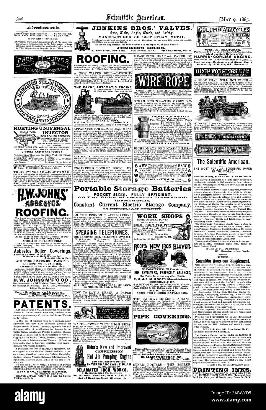 Washington D. C. ROOFINC. Un BELLDESCRIP l'eau d'une nouvelle gravure. L'AUTOMATIQUE MOTEURS ENCINE PAYNE justifiée. Tous les styles et tailles 2 à 250 horse B. W. PAYNE & FILS, p. 0. Fort 1207. Elmira N.X. urementsIllustrations et description des divers mètre pour les forts courants ; Zenger's photo différentiel compteur ; Von Beetz l'électrovanne du démon ; appareils pour l'thermometrograph Rysselberghe ; Von Beetz's chro courants. Illustré de 17 gravures. Con : 10 cents. D'être avait à ce bureau et de tous les marchands de journaux. désireux d'être représentés dans ces colonies veuillez com Melbourne. L'ingénieur Banque D'Images