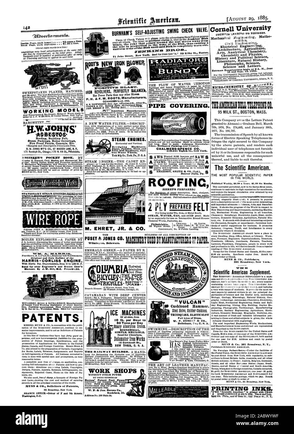 BURNHAM'S AUTO-ADAPTATION DE LA SOUPAPE DE CONTRÔLE DE ROTATION ; les utilisateurs de contrôler vannes ne veuillez noter les avantages theseValves posséder porte le joug que passe autour du siège se déplace hors du siège au prorata de l'usure du disque provoquant ainsi une usure uniforme o f le disque jusqu'à ce qu'a dit le disque est complètement usé. arzsraz-xra-FLCIP «Wbverfitsemenfo 33fah. Modèles de travail Bâtiment Toitures peintures à l'épreuve du feu, etc. Les ciments. 175 Randolph St. Chicago 1170 N. 4th St.-PNladelphIA HARRIS CORLISS ENCINE LES BREVETS. IHON BALANCEb Braebington REVOLVERS PARFAITEMENT Ras Moins de pièces que tout autre ventilateur. CONNERSVILLE Banque D'Images