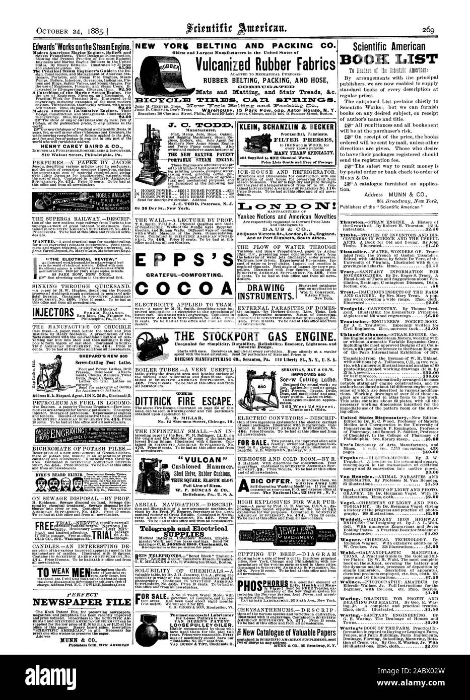 L'INFINIMENT PETIT.-UN DANS ' VULCAN' marteau rembourré. Gamme complète de tailles. Bellefonte Pa U. S. A. le télégraphe électrique et KLEIN BECKER JE SCHANZLIN Palatinat Frankenthal. PRESSES À FILTRE DE NOMBREUSES ANNÉES DE SPÉCIALITÉ. E-H0 utiliser et d'un réfrigérateur. Les fabricants de notions Yankee et American Nouveautés ID A. T.5 S & C 35, rue de la reine Victoria Londres E. C. L'Angleterre. Et à Port Elizabeth Afrique du Sud. Le débit de l'EAU DANS L'ÉLABORATION DU NOUVEAU SHEPARD 60 Screw-Cutting pied Tour. pour perdre en cours d'utilisation. poulies VAN DUZEN'S PATENT POULIE FOLLE OILER. Le STOCKPORT MOTEUR À GAZ. Conception générale. DICKSON MANUFACTURING CO Banque D'Images