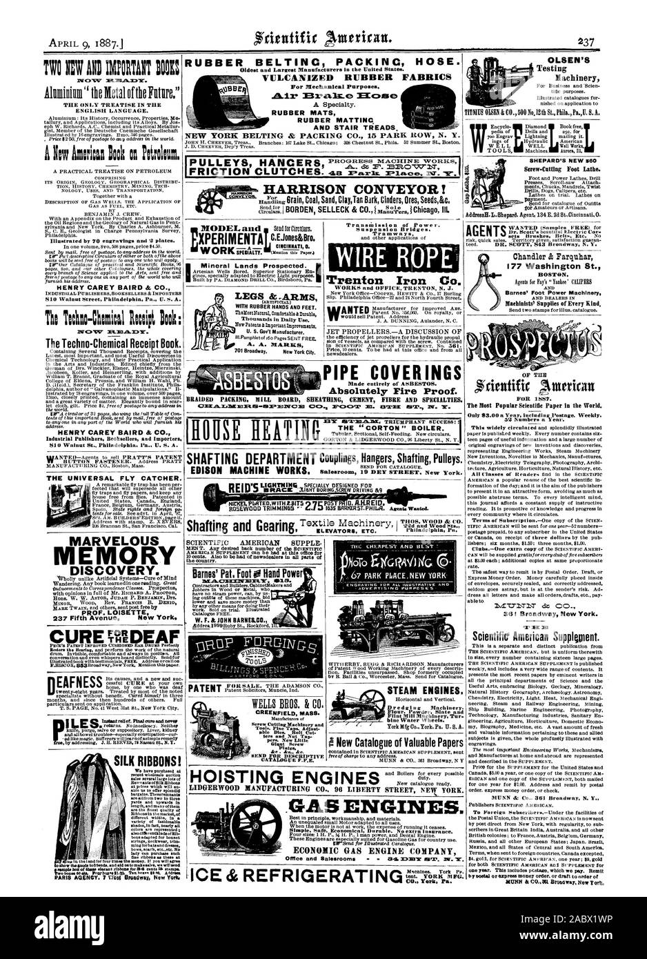 En fait, presque toutes les nuances de couleurs sont représentés ; differentkinds orElb abio bons adaptés pour des chaînes de capot neckwear ming et forhats dremes garniture dame peut acheter de tels que rubans thews au WELLS BROS. CREENFIELD. masse & CO. Les fabricants de pers. Nouvelle petite Plefee Ponts de suspension ANTED absolument Fire la preuve. Filament DE REVÊTEMENT EN FIBRE DE CIMENT DU PROJET DE LOI ET DES SPÉCIALITÉS. BEY STREET. New York. FWITEDWITH NICKEL 2E 4:144. ft RAVAGEUR ET IILST ! Pour la gravure d'illustration à des fins publicitaires ET TOUS LES MOTEURS À VAPEUR. Mfg Co. de New York New York. Pa. U. B. A. LIDGERWOOD CO. LIBERTY 96 Banque D'Images