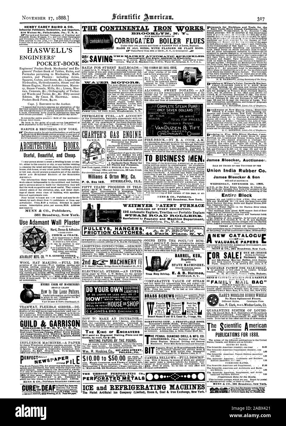 Les conduits de chaudière ondulé Williams & Orton Mfg. Co. pour hommes d'affaires. WEITMYER FOUR BREVET . HENRY CAREY BAIRD & CO. Les éditeurs industriels. Les libraires et les importateurs A BIEN DES INGÉNIEURS DU LIVRE DE POCHE utile belle et bon marché. Utiliser Mur plâtre - Adamant vérifier ou de crack. Tous les utilisateurs de machines 3EIRIC GARNISON St guilde:0403FE.X. IIINTlv:.'M' C. ES. .01. Pompes à vide Appareil. etc. CUREt machines aa 2e SOURDS FAIRE VOTRE PROPRE MATÉRIEL D'ÉCLAIRAGE LE ROI DE GRAVEURS BARIL fût Hogshead discontinue des machines. BUFFAL N.Y. : Direction générale de la Chambre et 13 S. Canal St" Chicag maux. Quelque chose de nouveau. Un livre rentable Union Européenne Banque D'Images