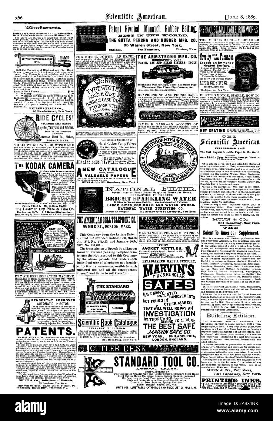 Nous faire une spécialité de vannes de la pompe en caoutchouc dur Lait 105 Street Boston. Lait 95 ST. Masse de Boston. A récemment publié. 361 Broadway New York. 9.ifbvertisemenfe. 100 permet la division du travail instantanée l'Eastman Dry Plate & Film Co. Rochester N.Y. 5 Londres Oxford St.. PENBERTHY Amélioration de l'injecteur automatique. Penberthy Detroit Michigan injecteur Co. les brevets. MUNN & CO. procureurs de brevets L'ARMSTRONG MFG. CO. POR T PONT CONN. Un coffre-fort liAVE PAS FOUNO 4 AUTRES POKES QUI VA BIEN REMBOURSER Sa cfrientifir J-1 M merican créé en 1846. Seulement 3,00 $ par année, y compris les frais de port. Une fois par semaine. 52 numéros par an. 361 Banque D'Images