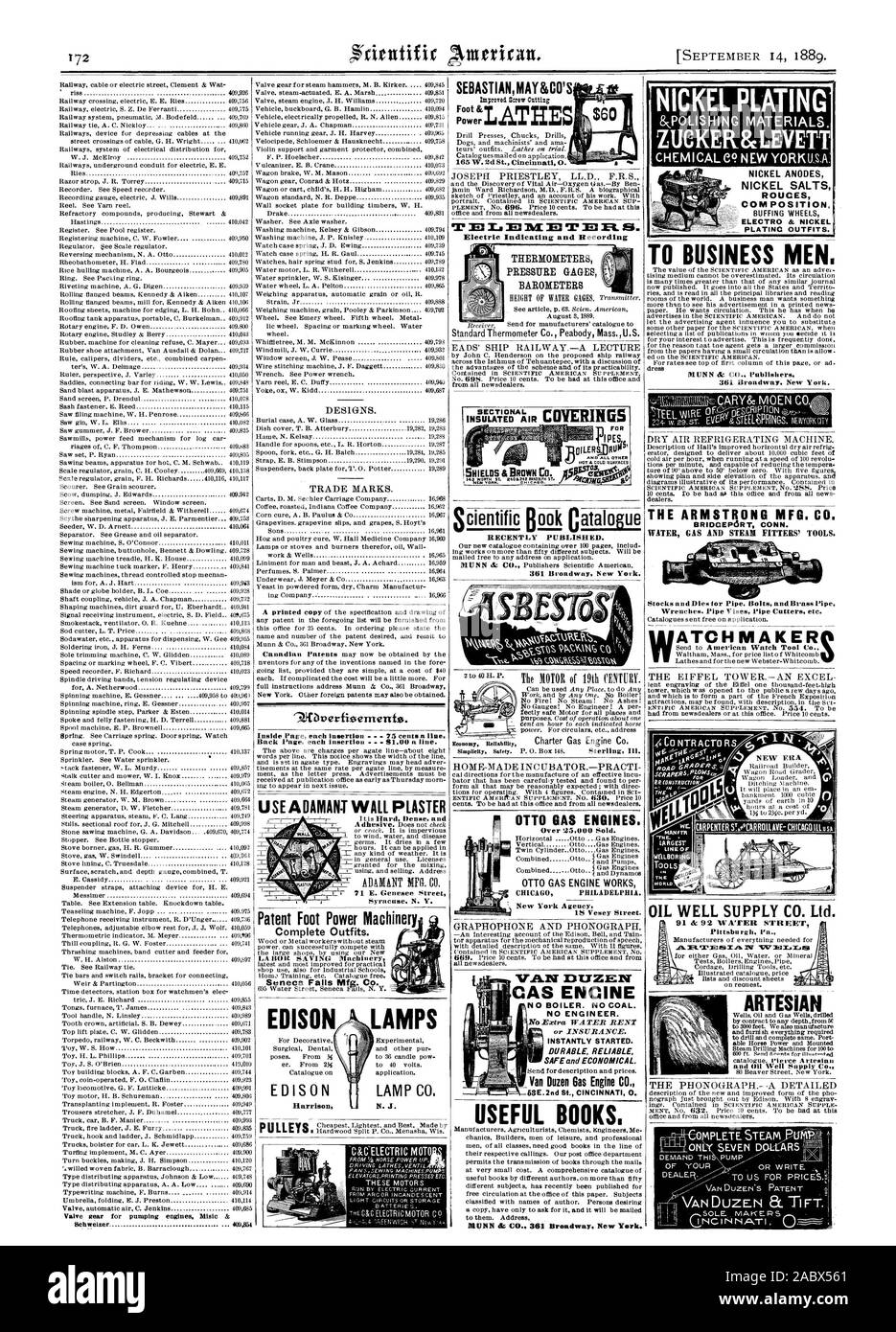 Commande de soupapes pour moteurs de pompage Misic & SEBASTIANMAY&CO'S 165W. 2d St. Cincinnati 0. MIME T T malade FL M. Stocks et meurt pour tuyau vis et tube de laiton et d'huile SUPPLY CO.,LTD puits artésiens et puits de pétrole Supply Co..9 JOrerfisemettfe. Retour Page d'insertion de chaque disque dense et intransigeant MFG. CO. 171 E. Genesee Street Syracuse. N. Y. Pied brevet complet de machines d'équipements. EDISON LAMP C Harrison N. J. C&C'ELECTRIC MOT DES MANOMÈTRES BAROMÈTRES SHIELDS &BROWN Co. a récemment publié. KM-NVOWNOPCWRVik J c--5s6S-SCPMAca CI) zQ5c.cAu'usspisAm 4. OTTO DE MOTEURS À GAZ. Plus de 95000 vendus. 5I5160 Philadelphie. Nouveau Banque D'Images