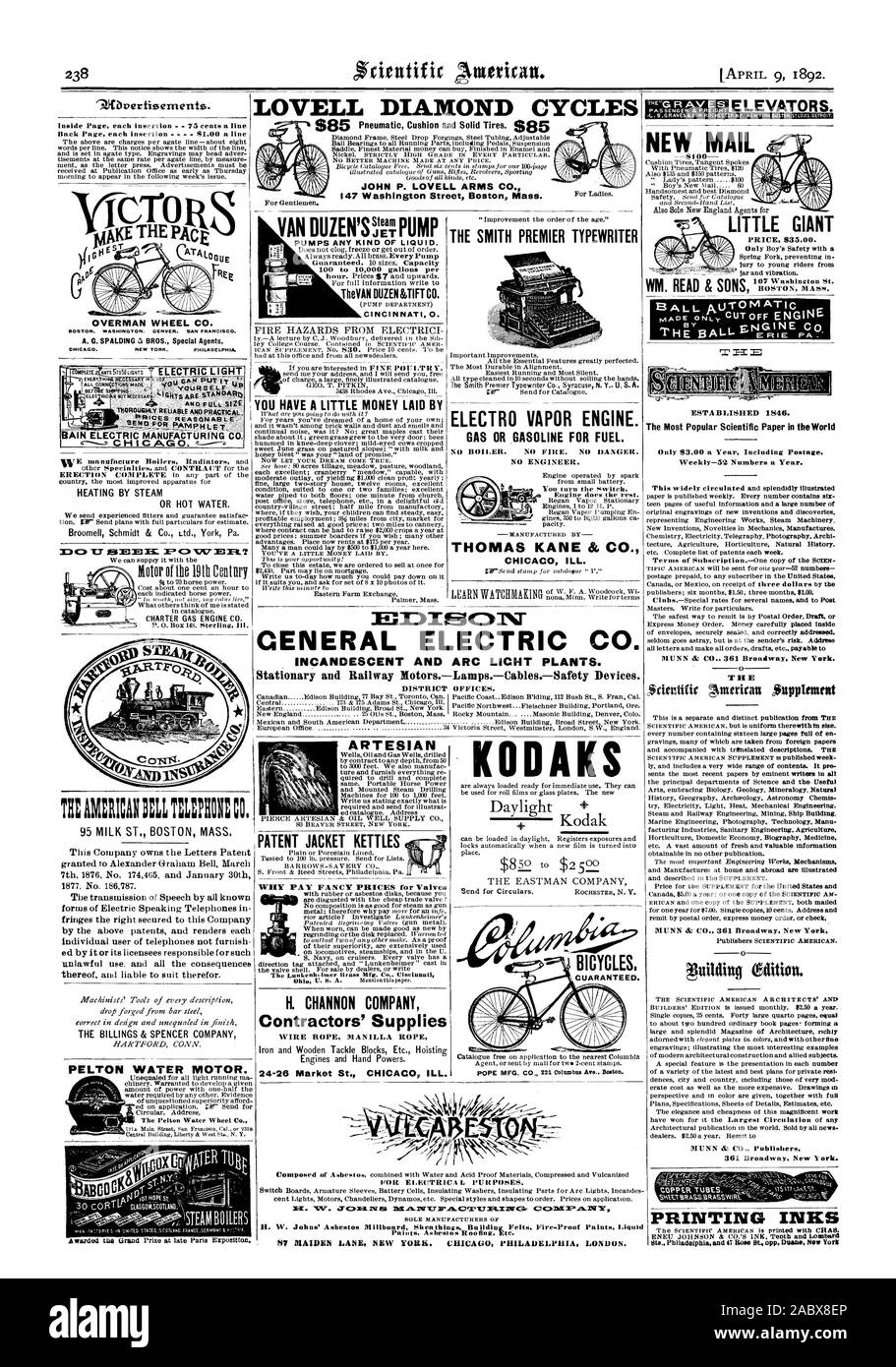 LOVELL LOVELL JOHN P. CYCLES DIAMOND ARMS CO. 147 Washington Street Boston Massachusetts VOUS AVEZ UN PEU D'ARGENT PORTÉES PAR L'ARTÉSIEN SMITH PREMIER TYPEWRITER MOTEUR VAPEUR D'électro. Le gaz ou l'ESSENCE POUR LE CARBURANT. THOMAS KANE & CO. CHICAG MALADE. Chauffage par vapeur ou eau chaude. Broomell Schmidt & Co.,Ltd York Pa. OVERMAN VOLANT CO. BOSTON. L'État de Washington. DENVER. BAN FRANCISCO. A. G. SPALDING BROS 3. Les agents spéciaux de Chicago. New York. Philadelphie. 0 pratique. - IC VAN DUNN'S sin POMPES POMPE TOUT TYPE DE LIQUIDE. TheVAN douzaine 86TIFT CO. H. CHANNON COMPANY fournit des entrepreneurs WIRE ROPE corde de manille 24-26 Market St Banque D'Images